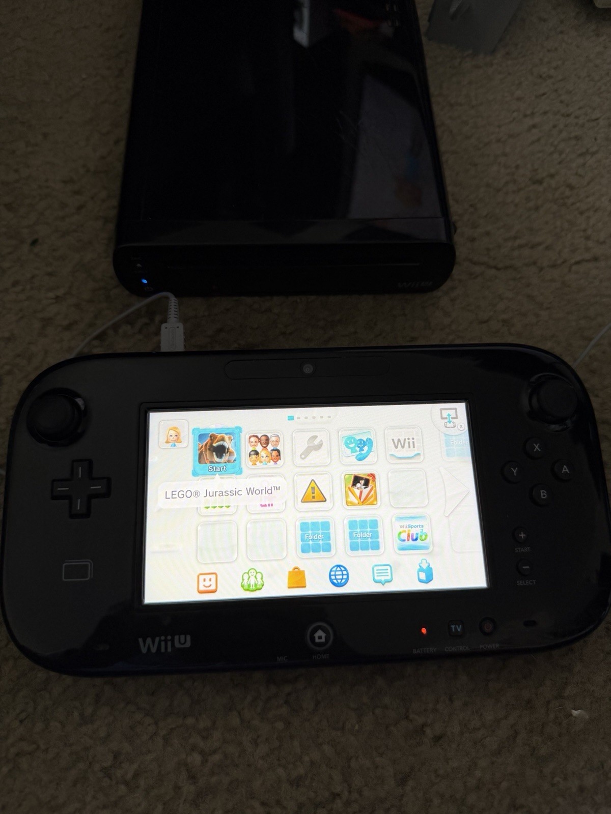 Nintendo Wii U 32GB Black Console w/ GamePad – Wii Sports Club Digital Bundle