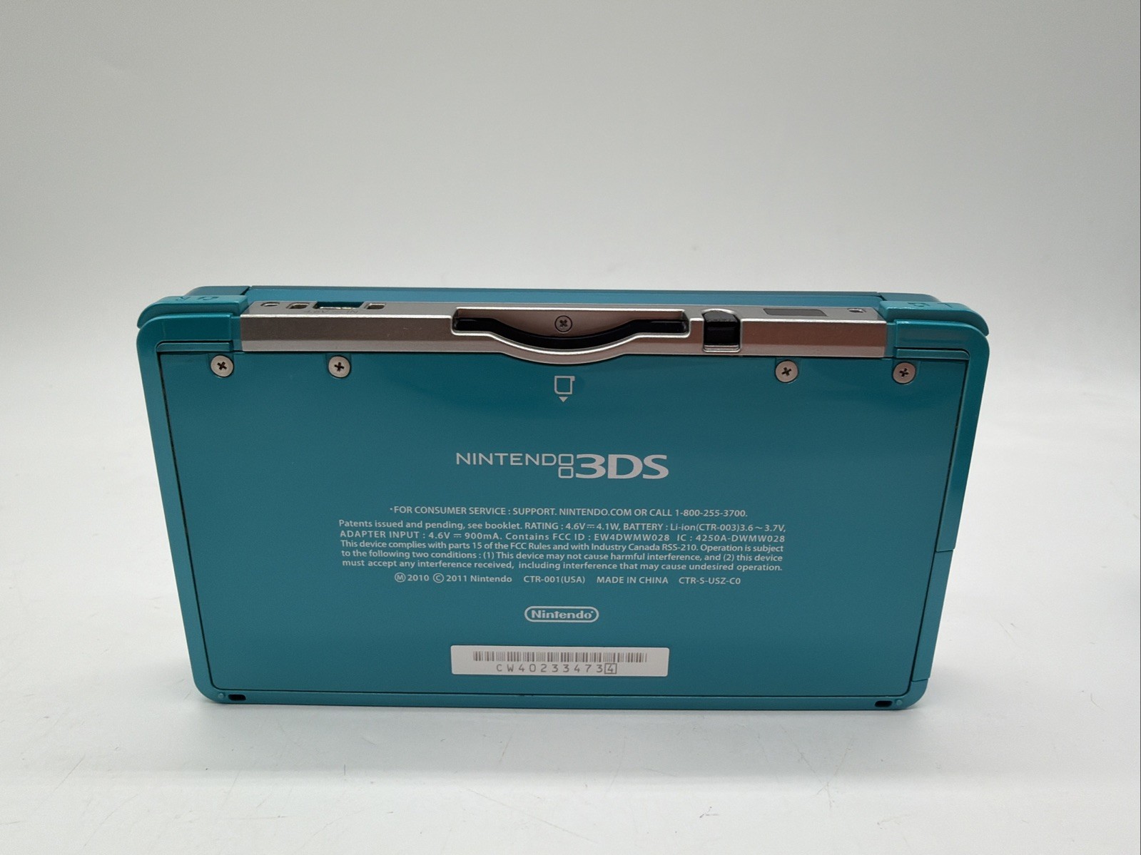 Nintendo 3DS 2GB Aqua Blue Handheld Console With Charger, Case Works Great Mint