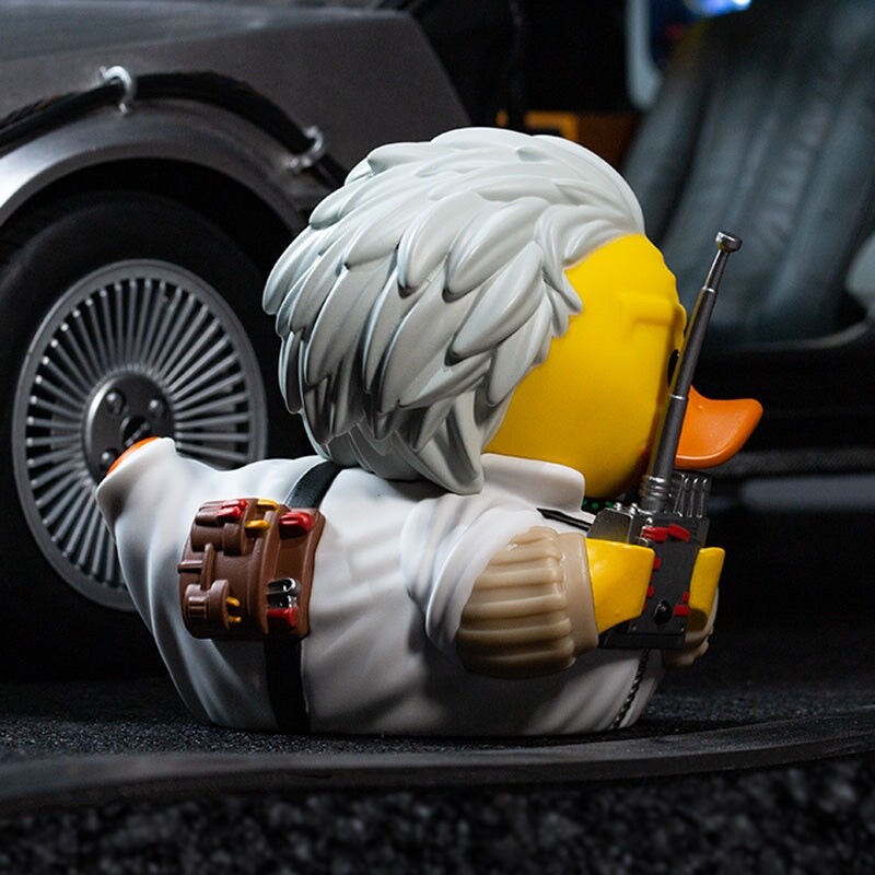 TUBBZ BOXED Back To The Future Doc Brown 2015 Collectible Duck Figure JEEP