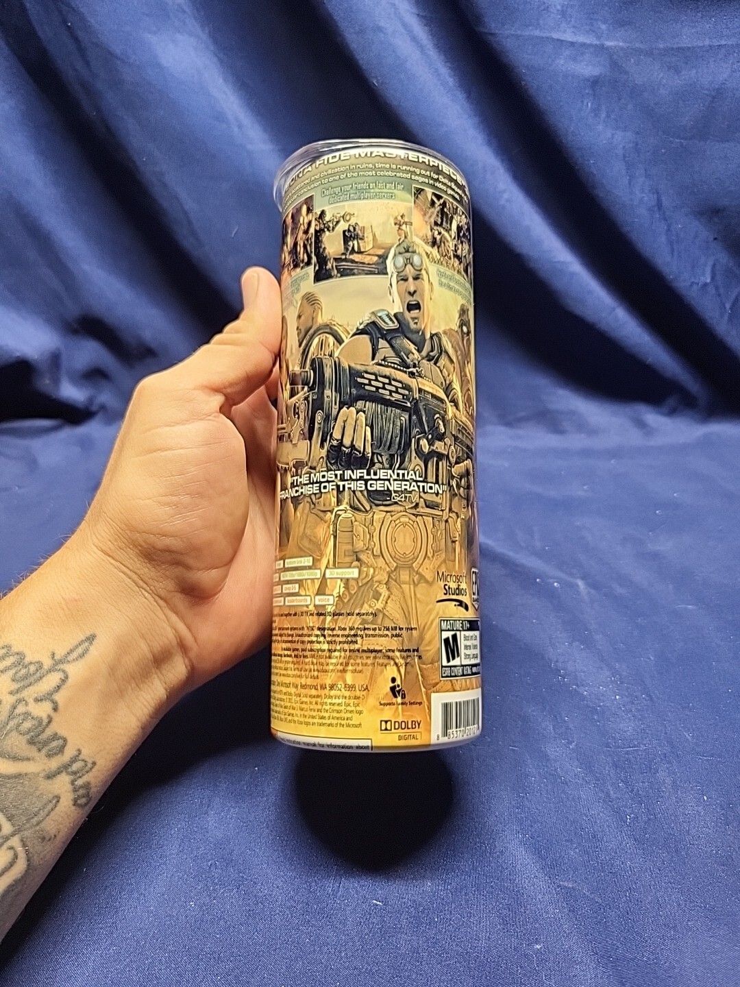 Gears of War 3 (Xbox 360, 2011) Artwork Sublimation 20oz Tumbler