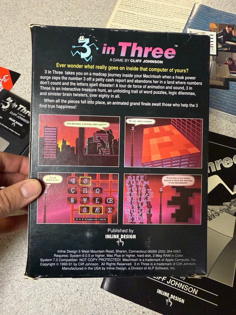 3 In Three Macintosh GAME SOFTWARE. COMPLETE. WORKS. RARE