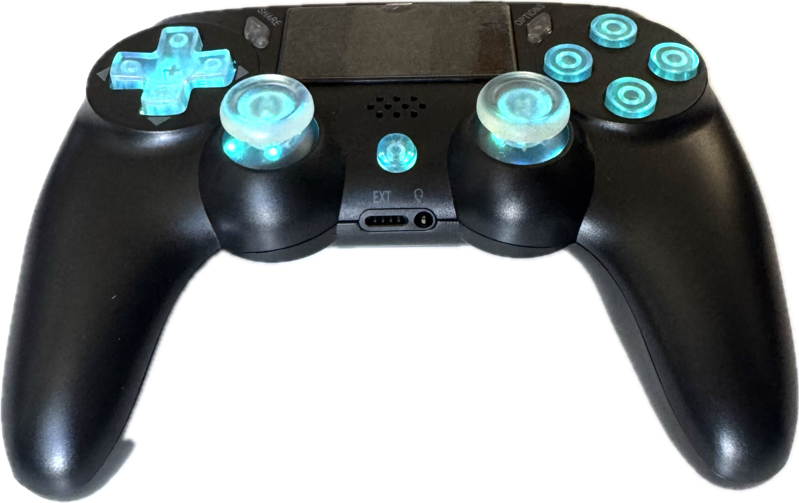 Controller for PS4, RGB Black Color, Compatible with PS4 and PC