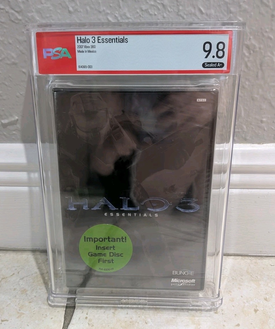 Halo 3 Essentials 2007 Xbox 360 New Sealed Graded WATA PSA 9.8 A+