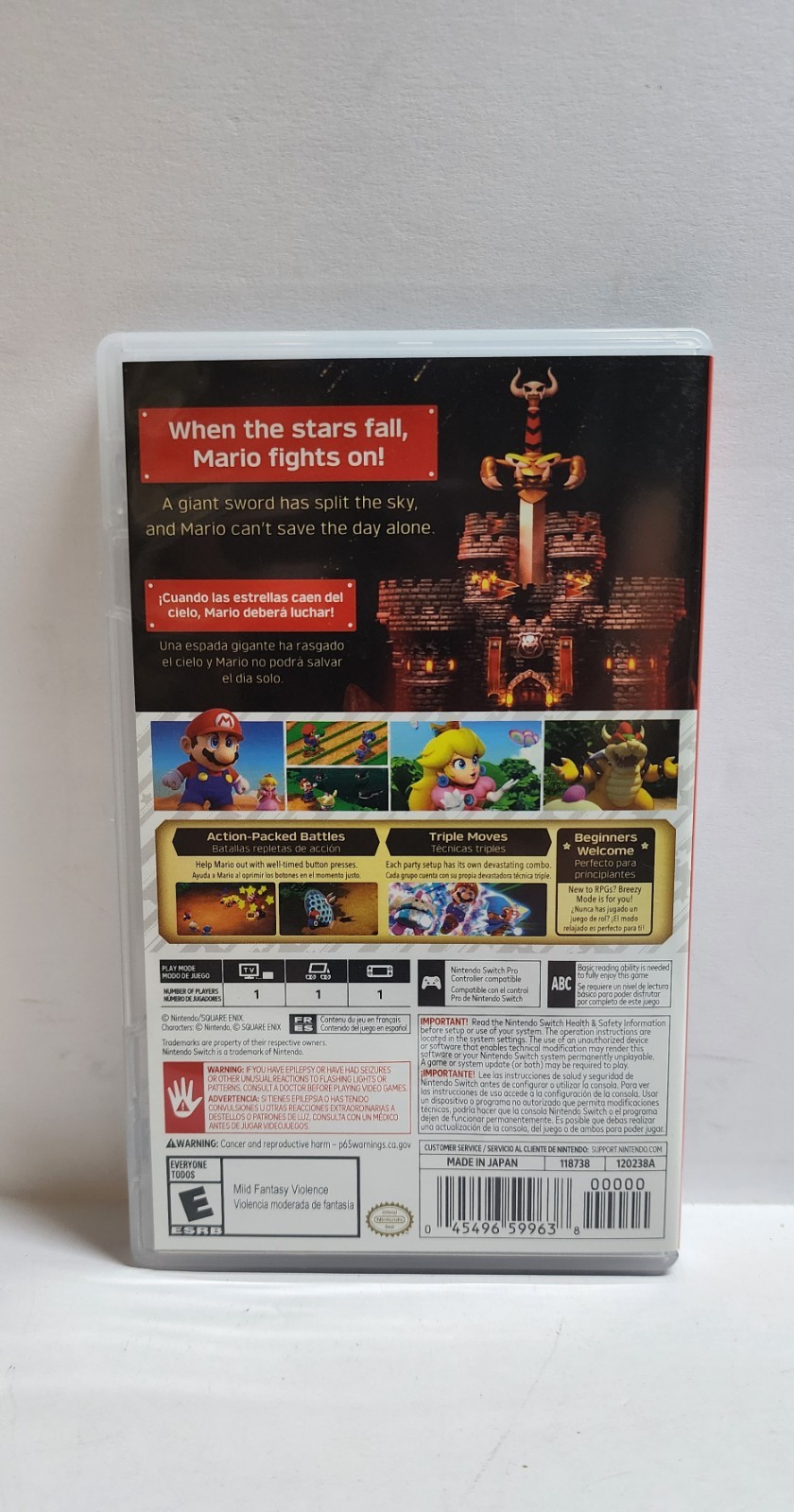 Super Mario RPG (Nintendo Switch, 2023) Complete – Tested – Authentic Fast Ship