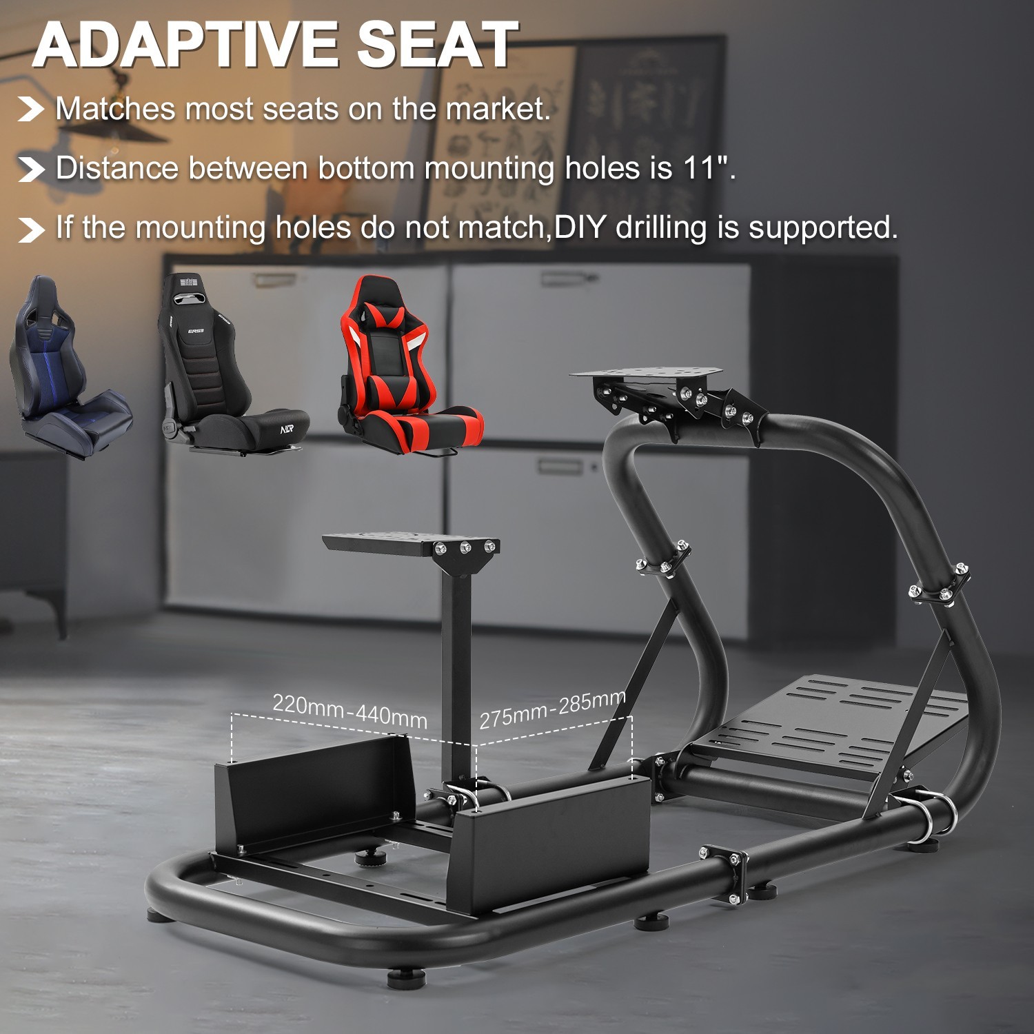 Marada Racing Sim Cockpit Wheel Stand Stable Fit Logitech G29 G920Thrustmaster