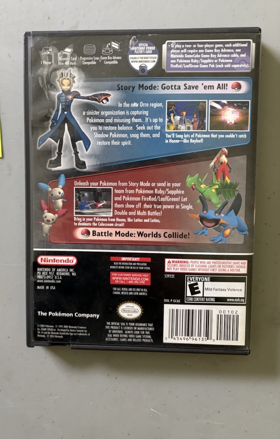 Nintendo Pokémon Colosseum (GameCube, 2004) CIB Manual Included NTSC-U/C E