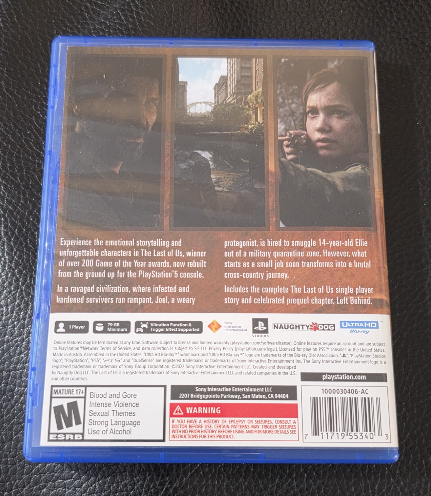 Replacement Case (NO GAME) The Last of Us Part I PlayStation 5 PS5