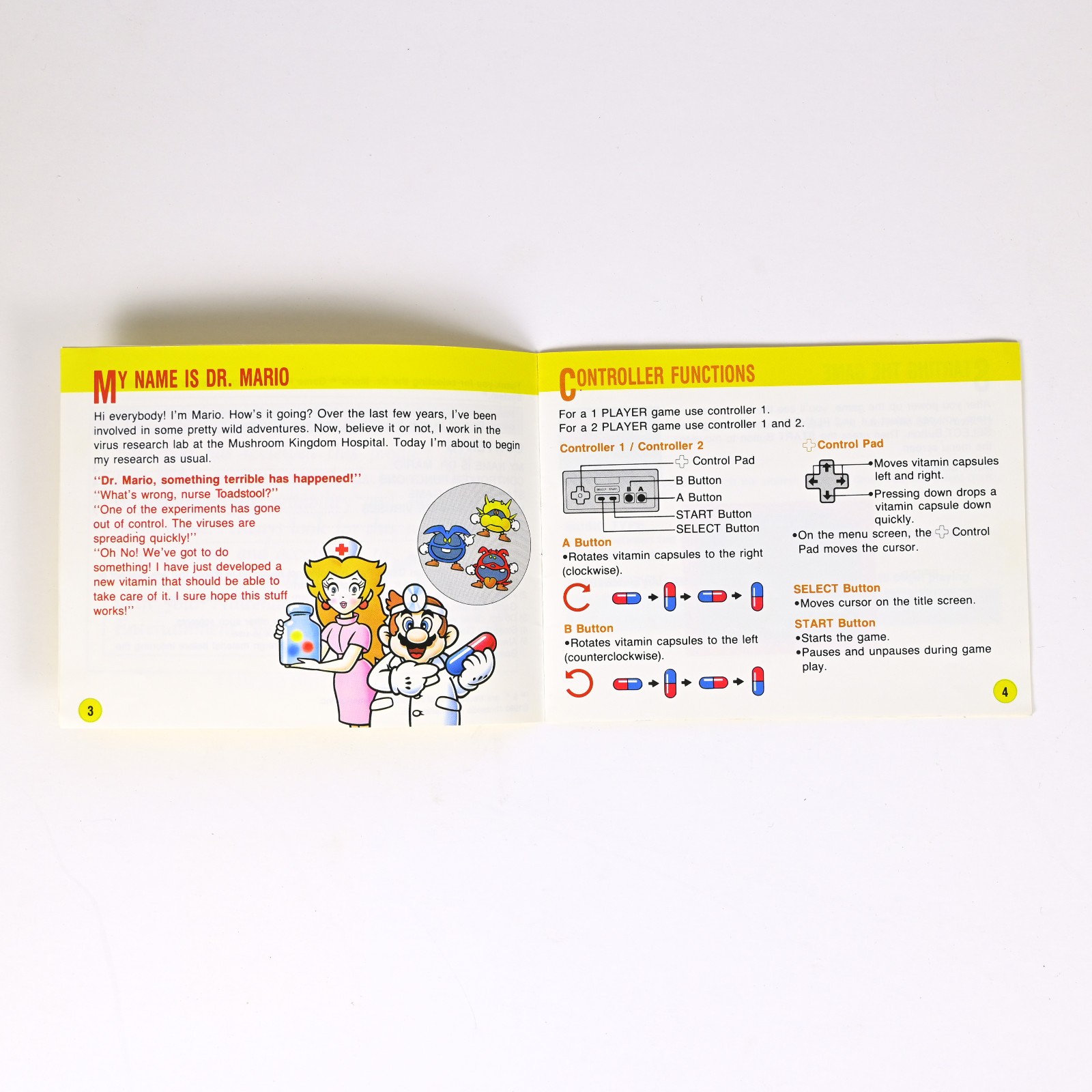 Dr. Mario Game Cartridge with Instruction Booklet Manual NES | Authentic