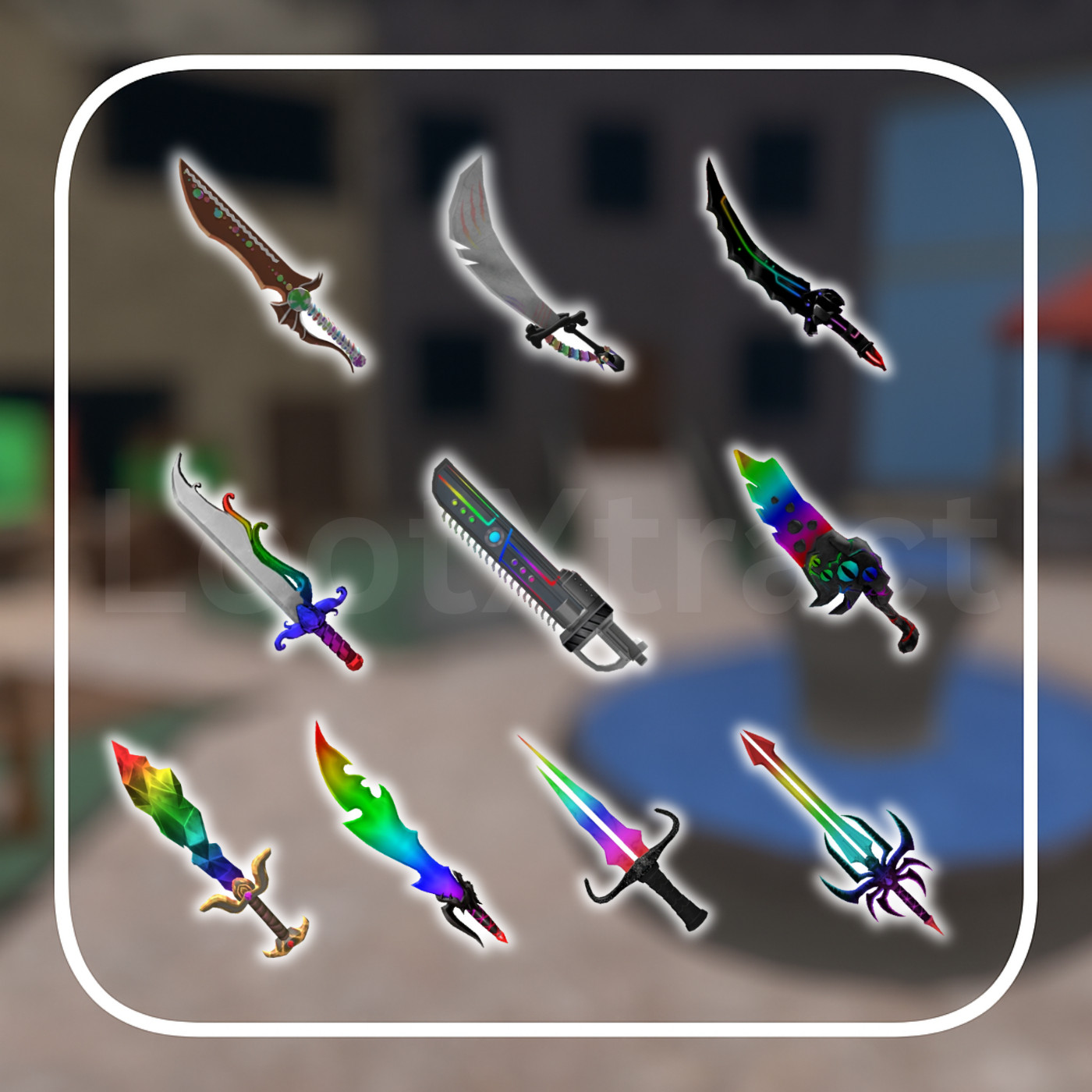 Murder Mystery 2 MM2 | Chroma Knife Set | Godly Knives & Guns