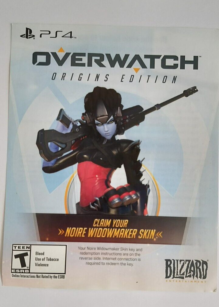 Noire Widowmaker Skin in Overwatch for PlayStation 4 – Works on Overwatch 2 RARE