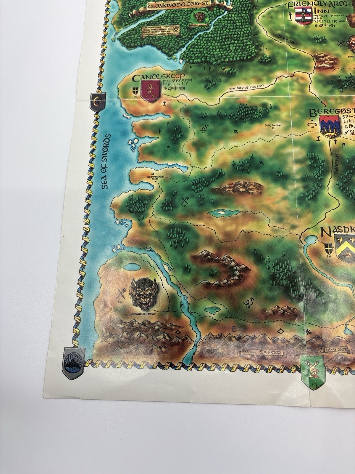 Original Baldur’s Gate Double-Sided Map Insert Sword Coast City MC-INS-625-0