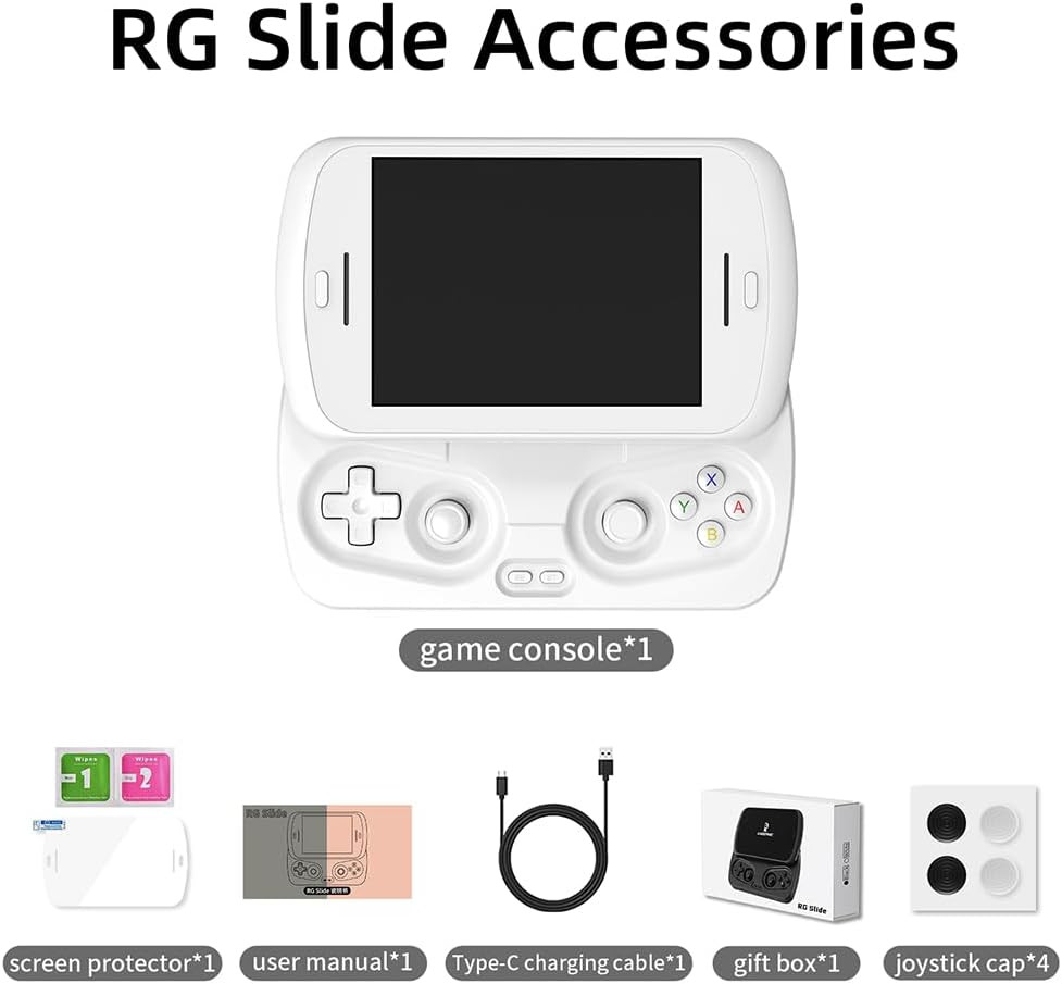 RG Slide Handheld Game Console, Unisoc T820 6Nm 5G Processor, 8GB RAM+128GB Stor