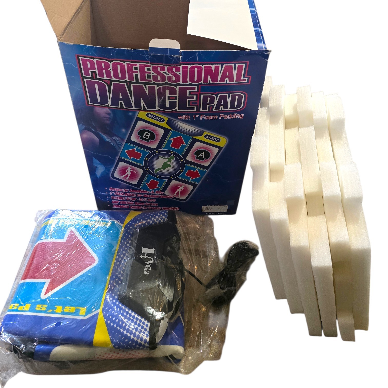Vintage HGV2 DDR Dance Pad & Padding #W508 Use With GameCube And Wii