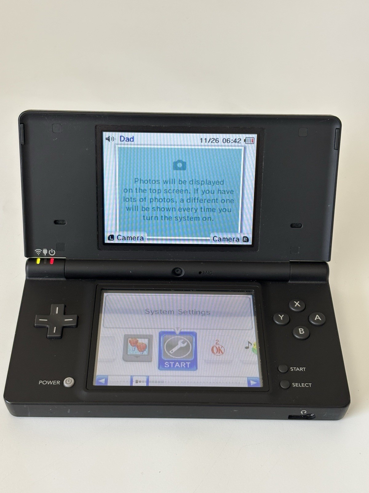 Nintendo DS Matte Black TWL-001 Handheld Video Game System And Game & Case