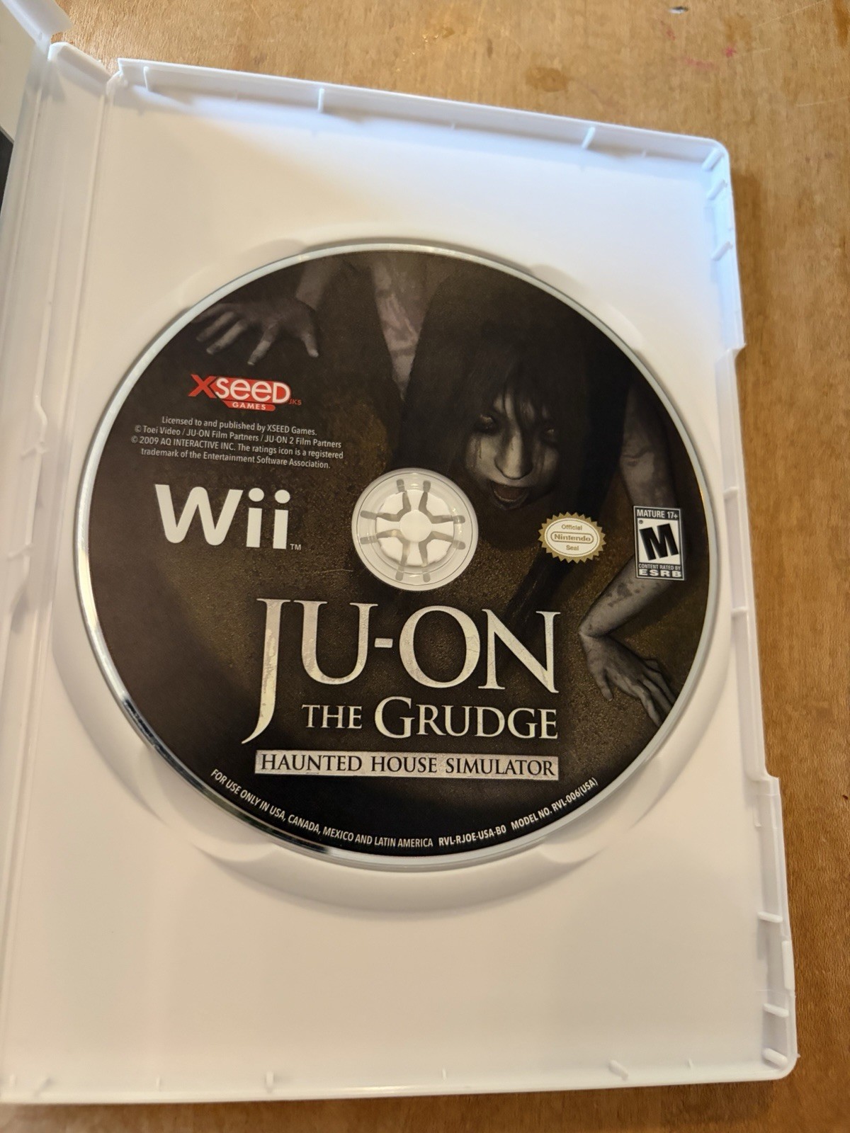Ju-On the Grudge Nintendo Wii Complete With Game In Case With Manual