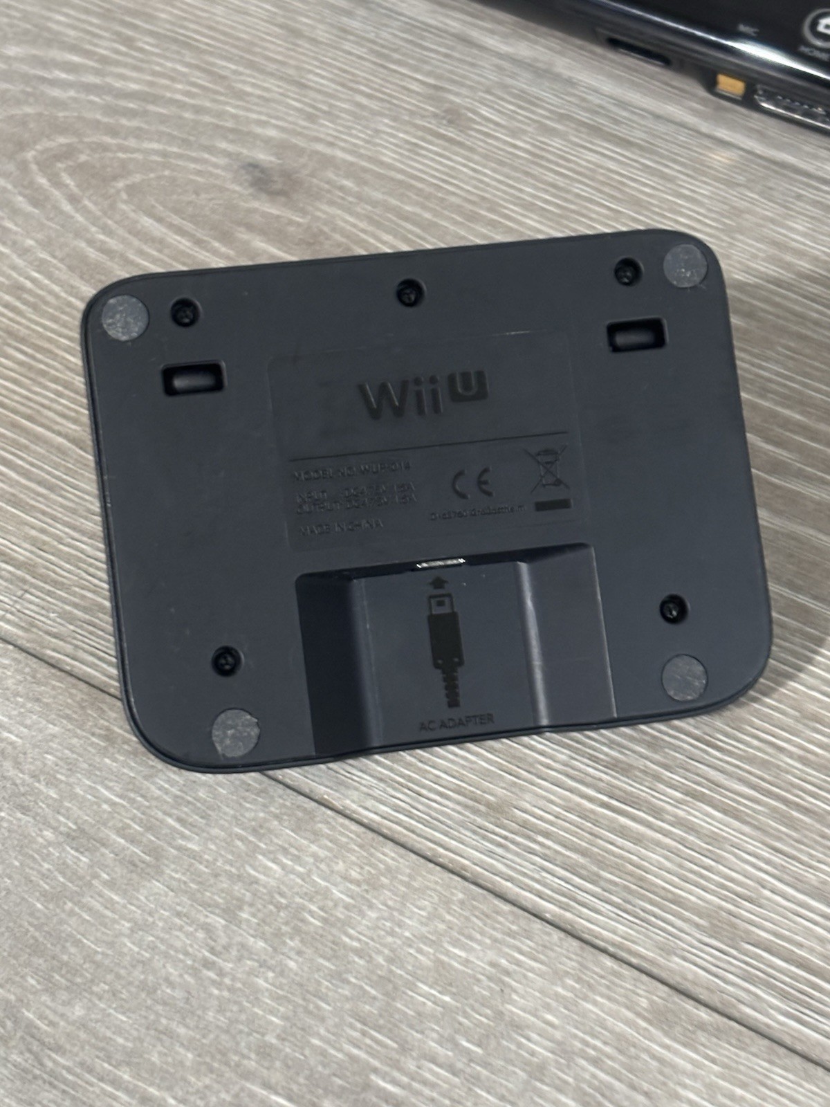 Nintendo Wii U WUP-010 US GamePad Black + Charging Cradle Dock ONLY – NO CHARGER
