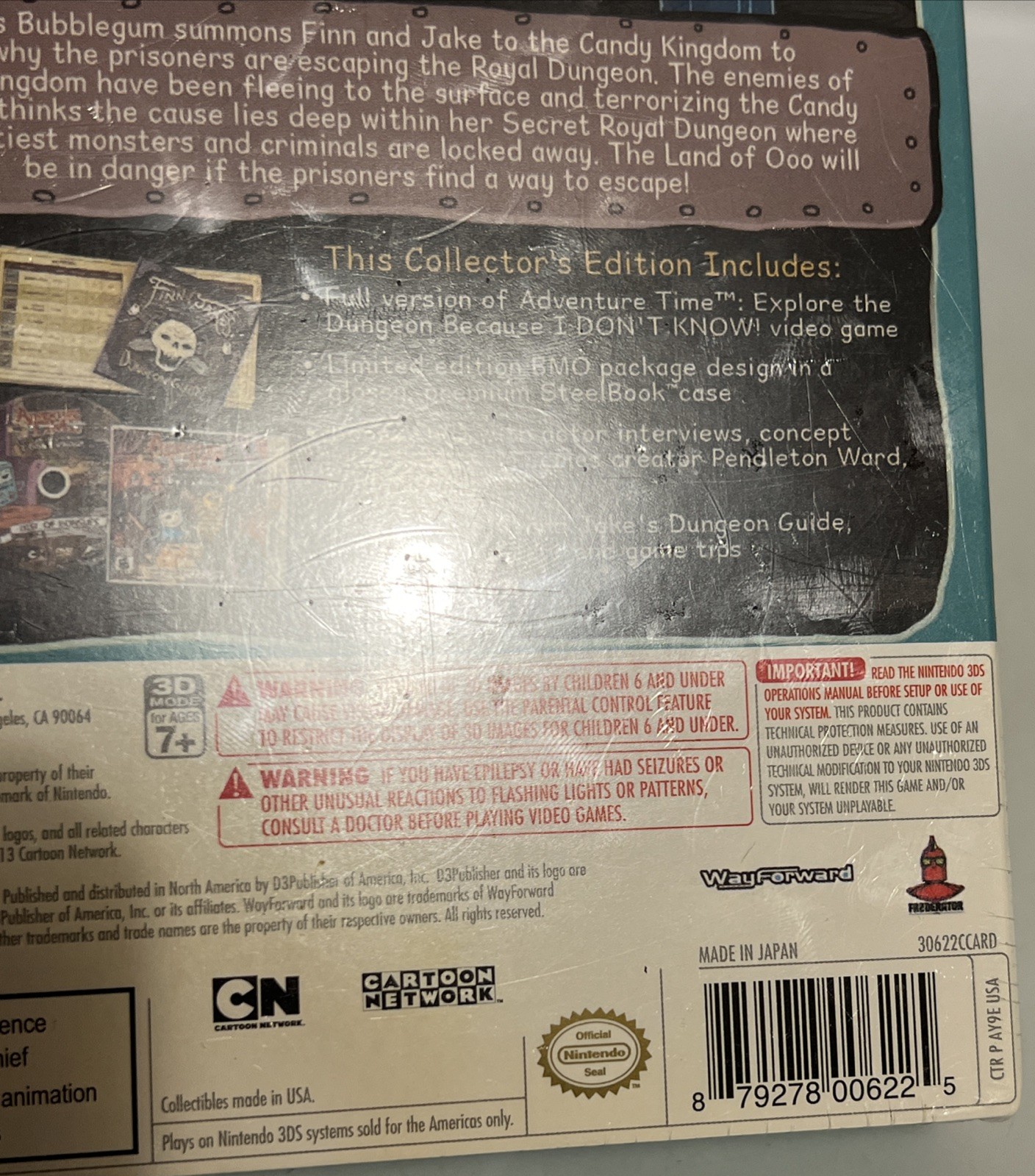 Adventure Time: Explore the Dungeon Collector’s Edition (Nintendo 3DS) New