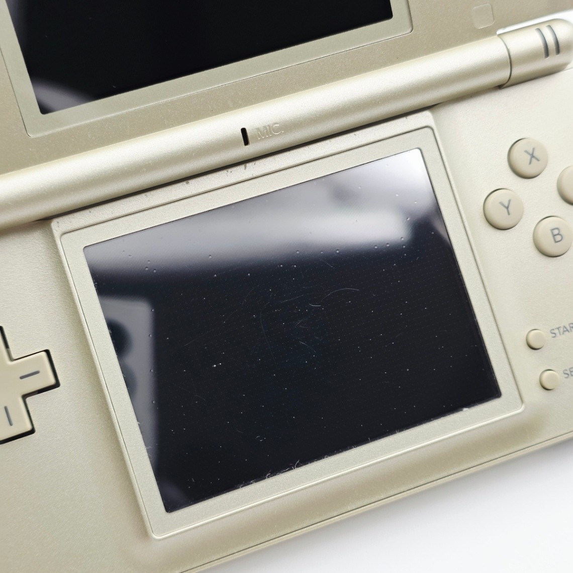 Nintendo DS Lite Zelda Triforce Gold Handheld System with Charger Stylus