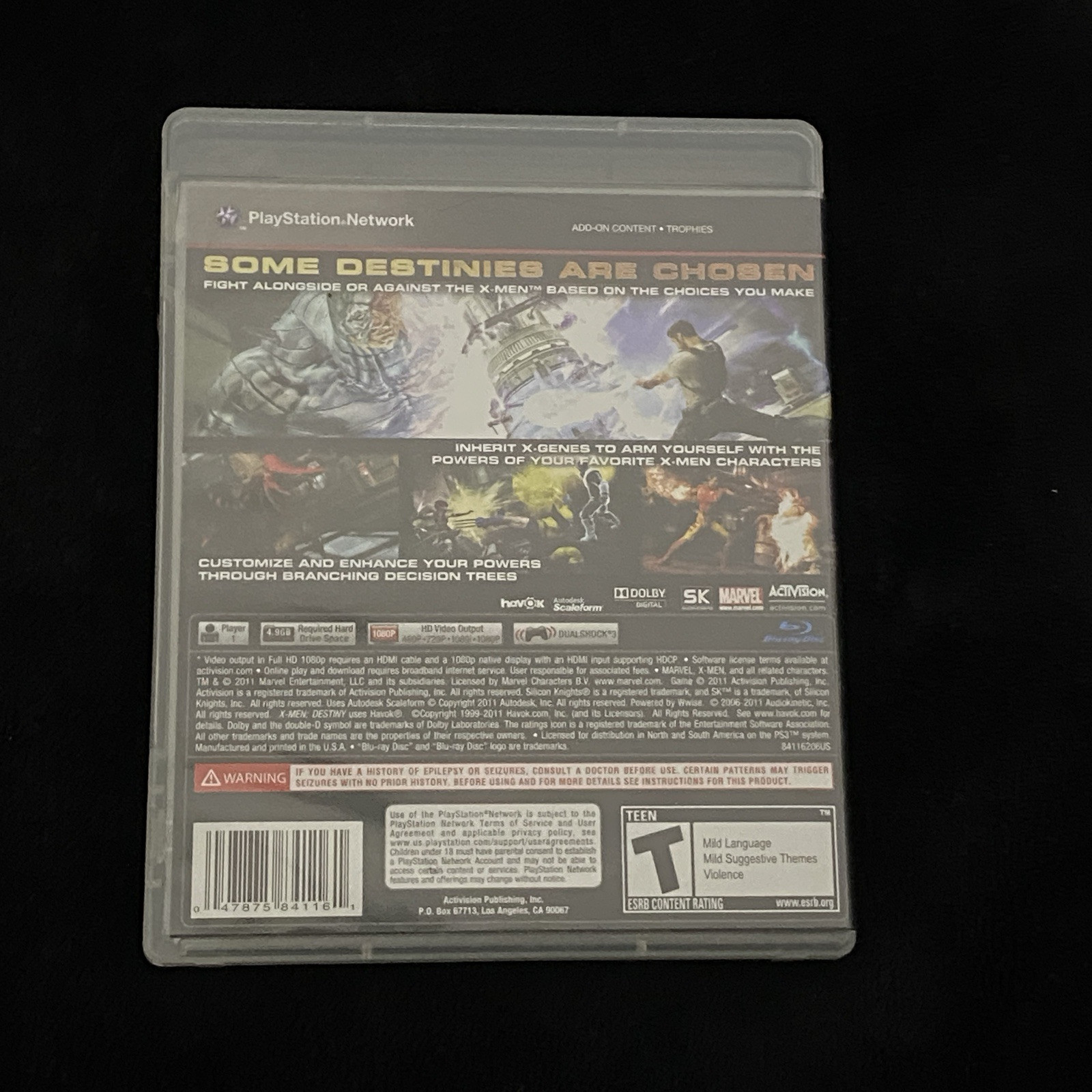 X-Men Destiny Sony PlayStation 3 PS3 CIB