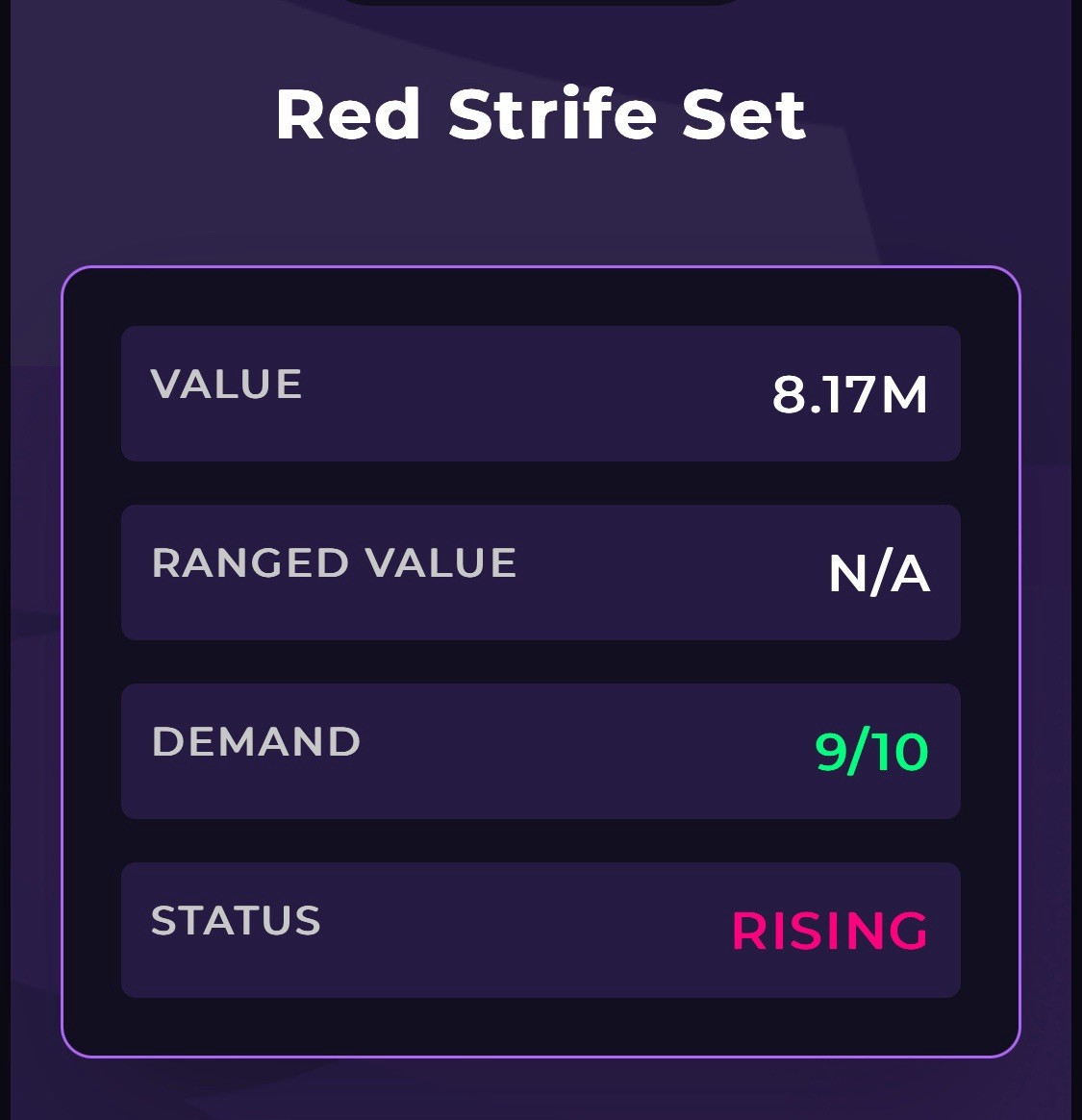 MVSD Red Strife Set **CLEARANCE SALE 🏷️**