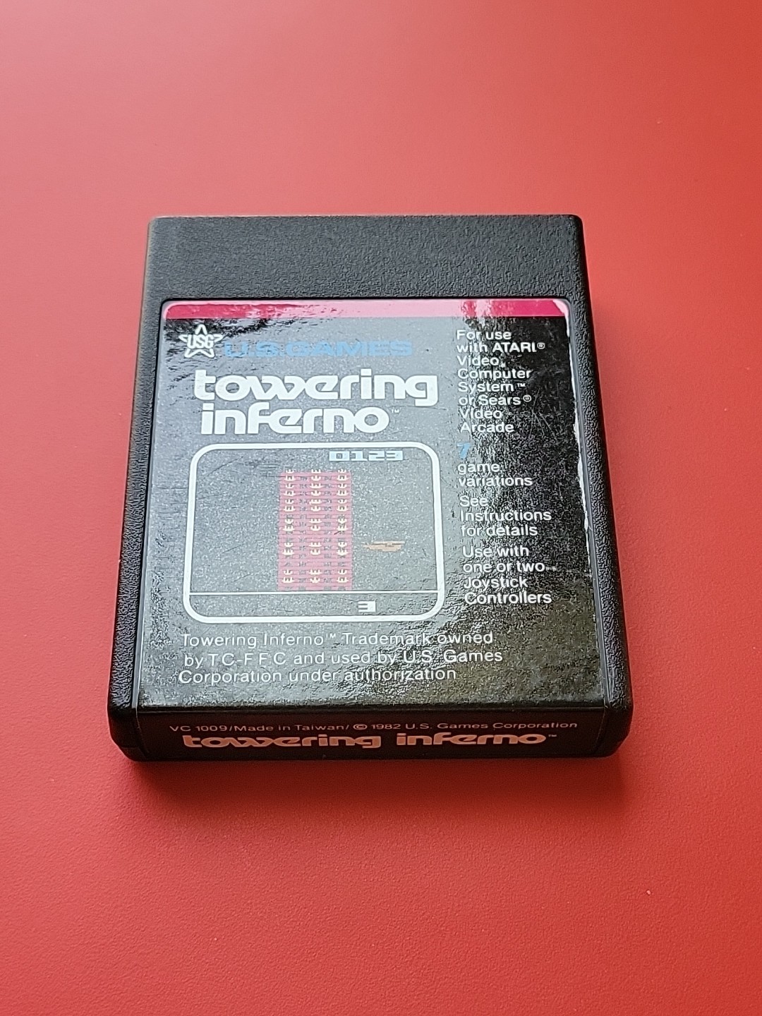Towering Inferno Word Zapper Commando Raid Space Atari 2600 Lot 4 U.S. Games