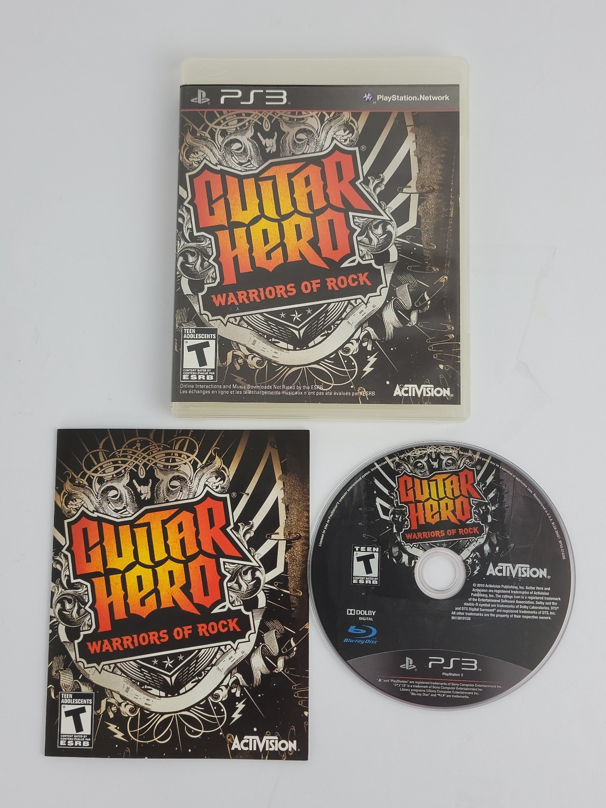 Guitar Hero Warriors of Rock PS3 Game (Sony PlayStation 3, 2010) CIB Tested VG