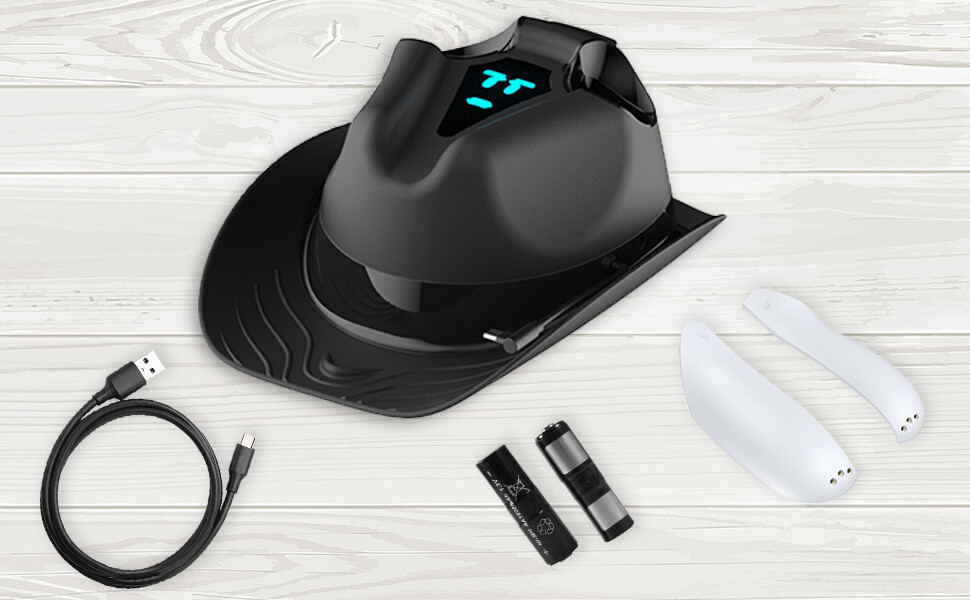 Charging Dock for Meta Quest 2, w/Magnetic Charging and 2 Rechargeable Batteries