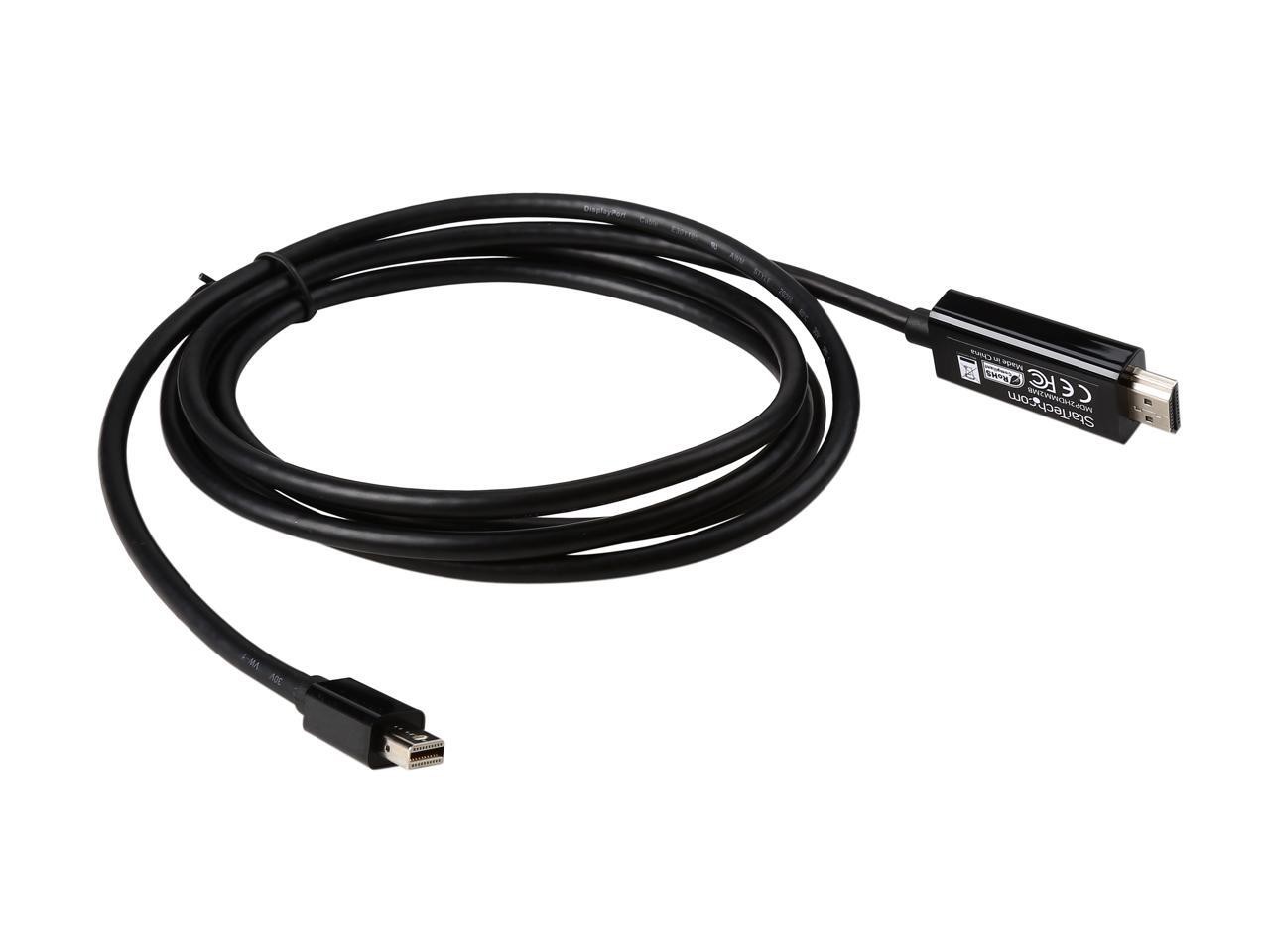 StarTech.com Model MDP2HDMM2MB Mini DisplayPort to HDMI converter cable – 4K