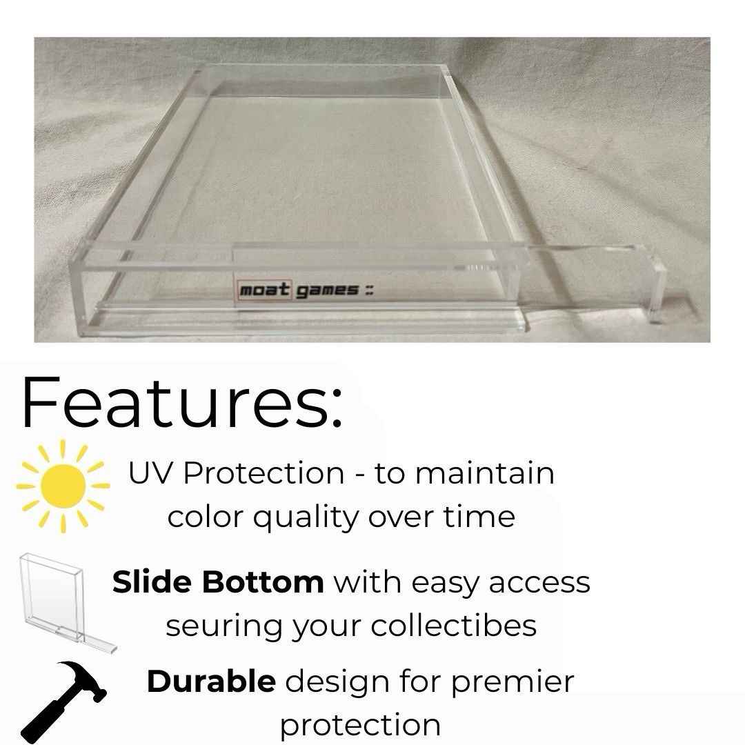 Acrylic Video Game Display Case – Xbox PS2 GameCube Xbox 360 Wii + UV Protection