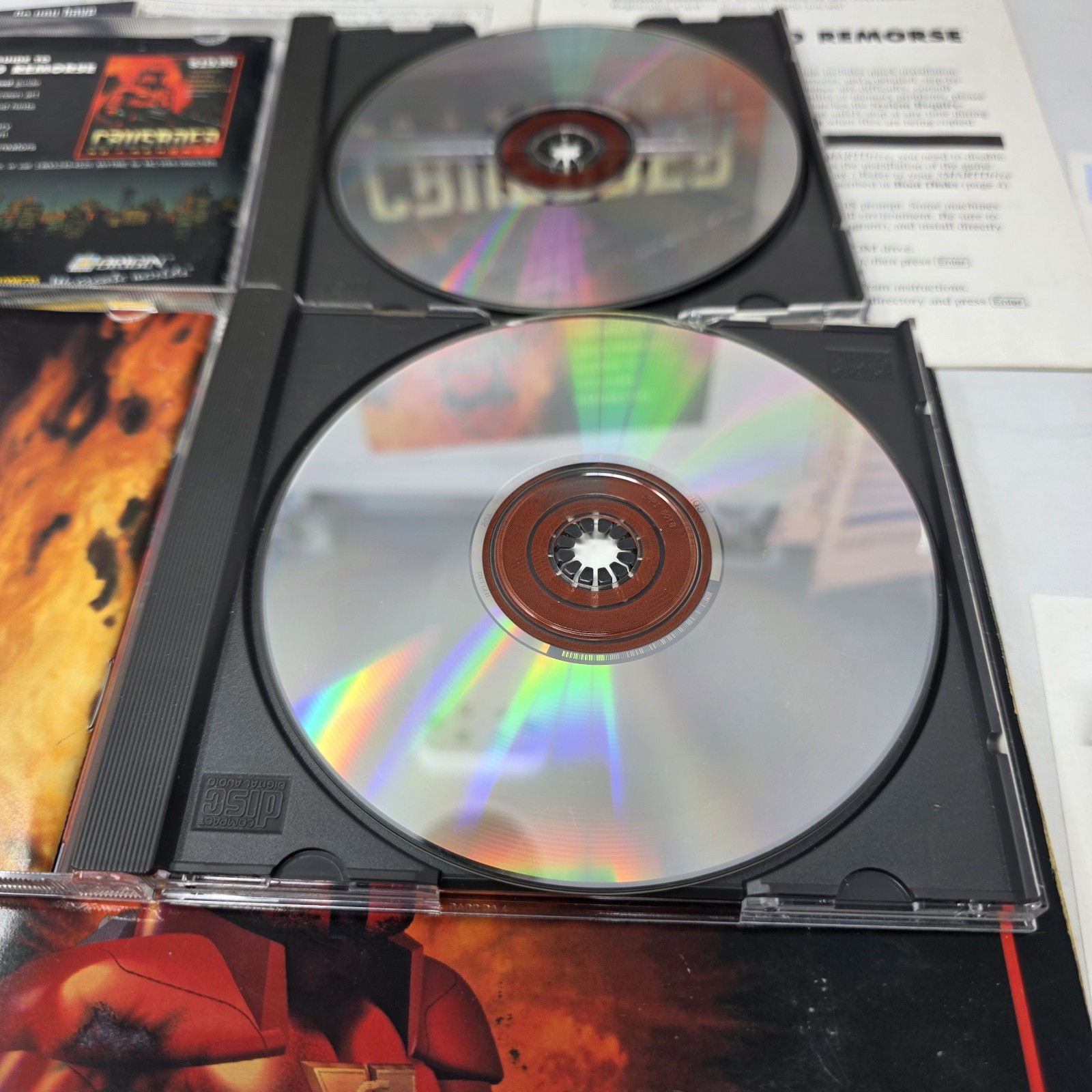 TIME CAPSULE Crusader No Remorse PC Big Box Complete CIB + No Regret Game LOT