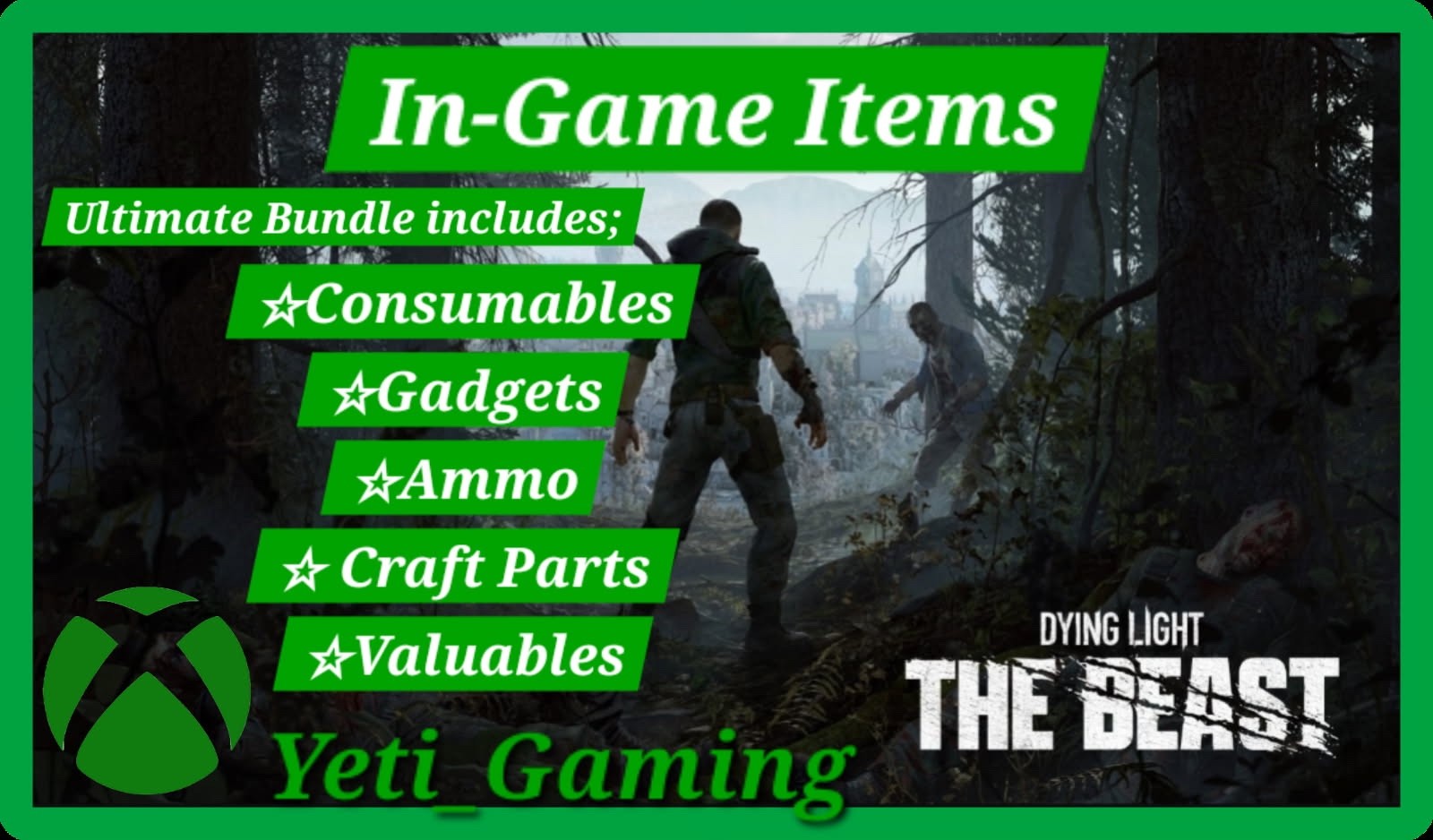🔥Dying Light the Beast In Game Items Xbox MAX ITEMS🔥
