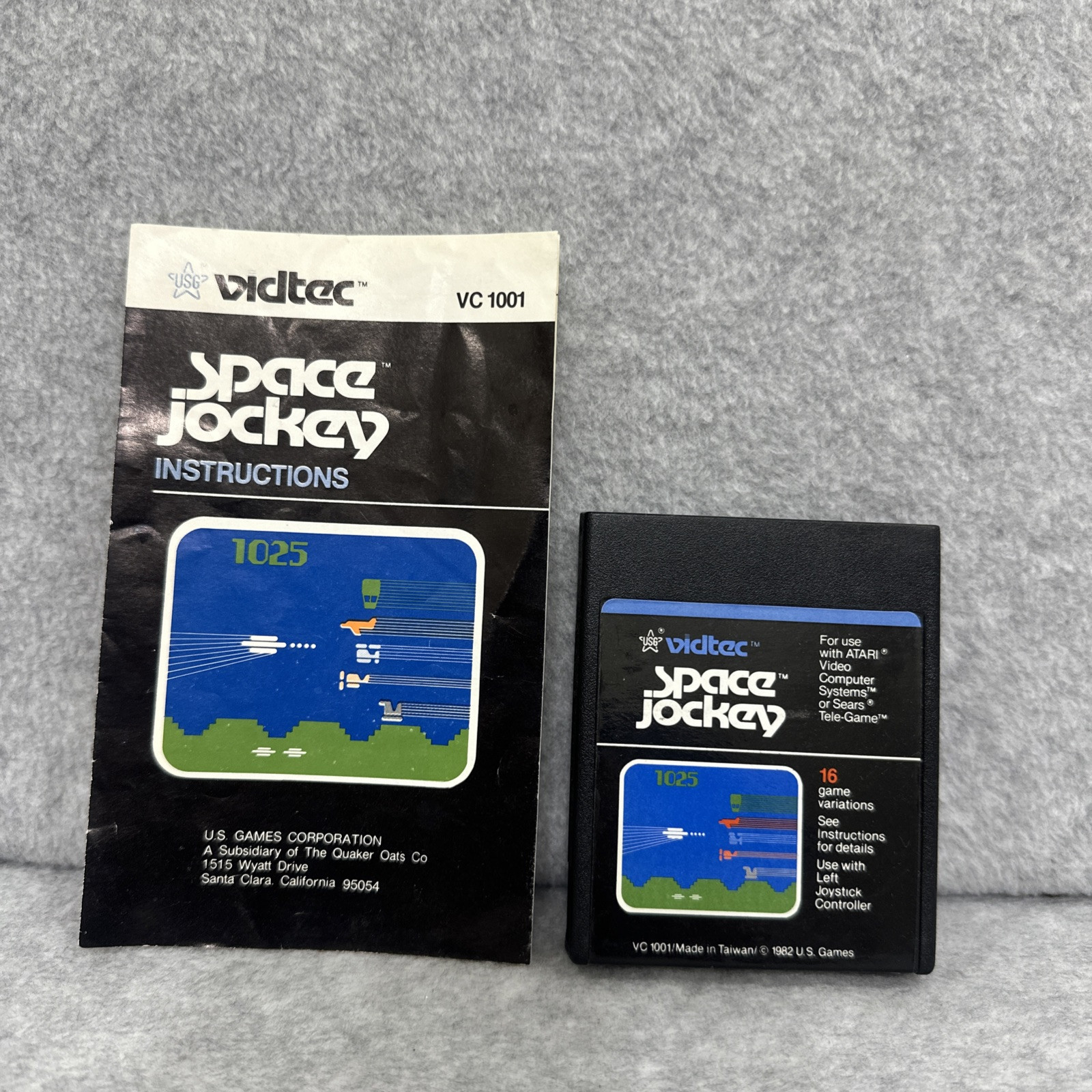Space Jockey (Atari 2600, 1982) By Vidtec VG Cartridge & Instructions Tested