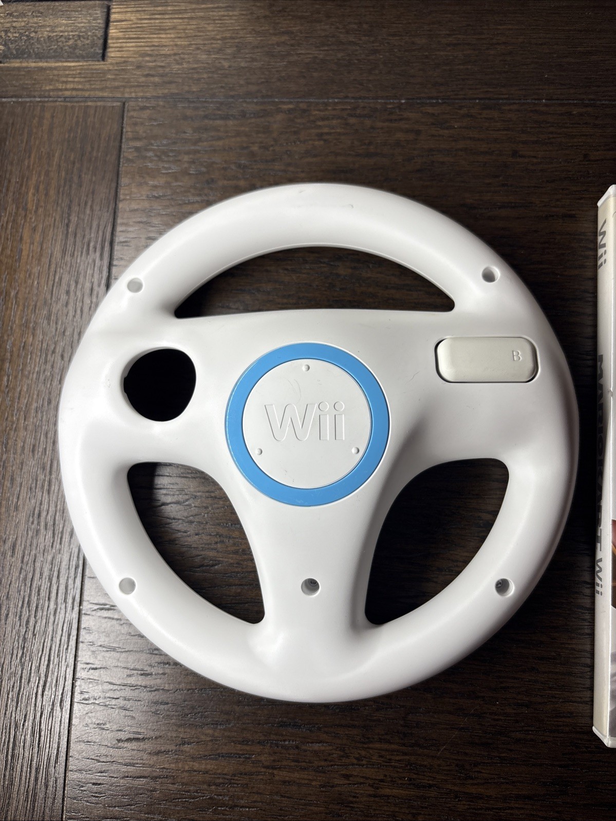 Mario Kart Wii (Nintendo Wii, 2008) CIB + Plastic Racing Wheel BUNDLE Tested H
