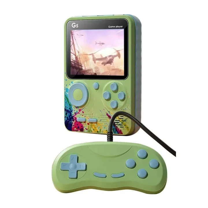 G5 Handheld Game Console – 500 Classic Games – Connect to TV – Green – NEW