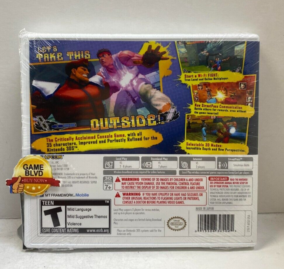 Super Street Fighter IV ( Nintendo 3DS ) Resealed by factory