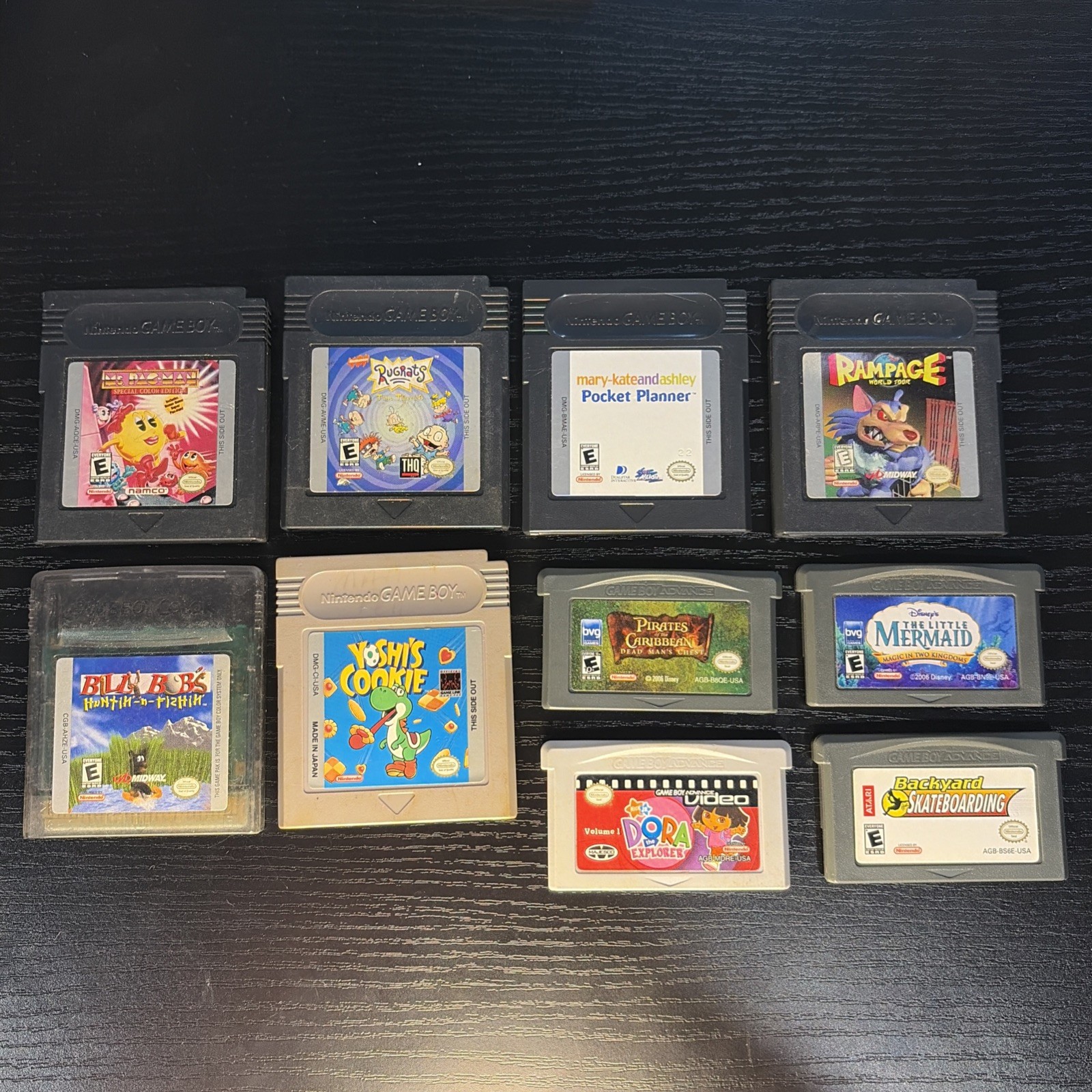 Game boy Advance GBA Lot of 10 Games ~ Tested Working ~ Yoshi Pac-Man Rampage