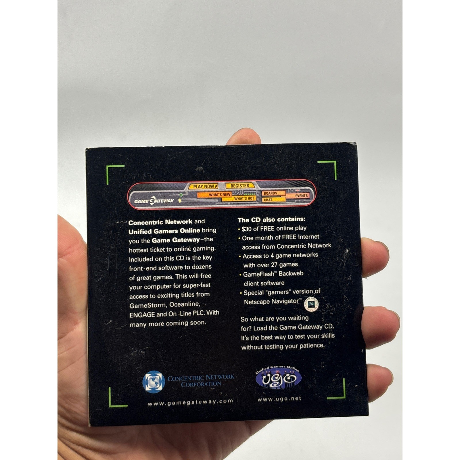 Vintage Game Gateway Concentric Network Online Gaming PC CD-ROM Software 1990s