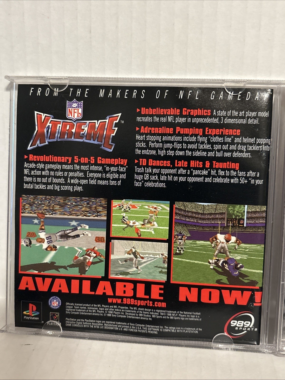 Complete NFL GameDay 99 American Football Sony PlayStation 1 PS1 Video Game 1998