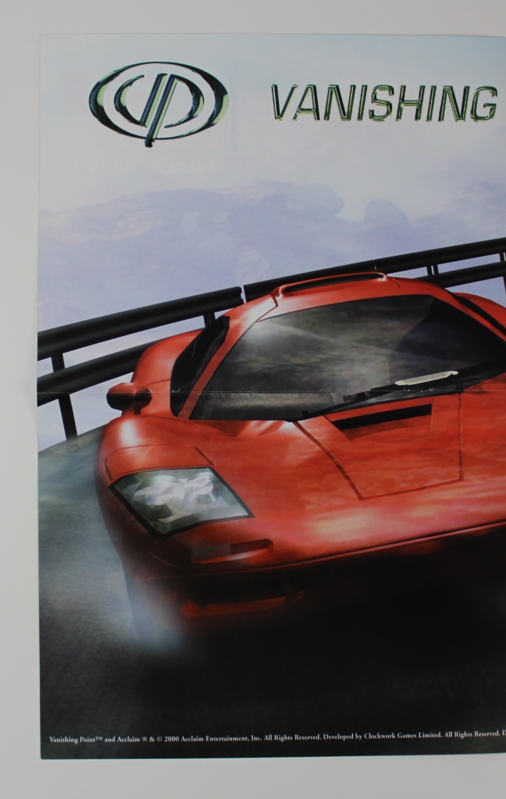 2001 VANISHING POINT Double-Sided Poster 22.5″ x 17″ (57 x 53 cm.) Spain Vintage