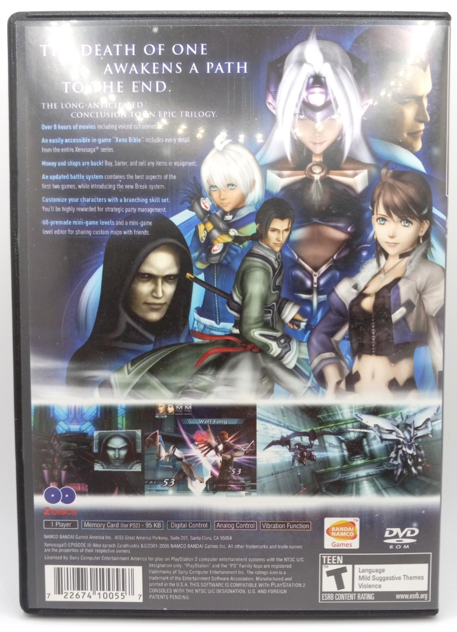 Xenosaga Episode III 3 (PlayStation 2 PS2) Complete Case & Manual CIB