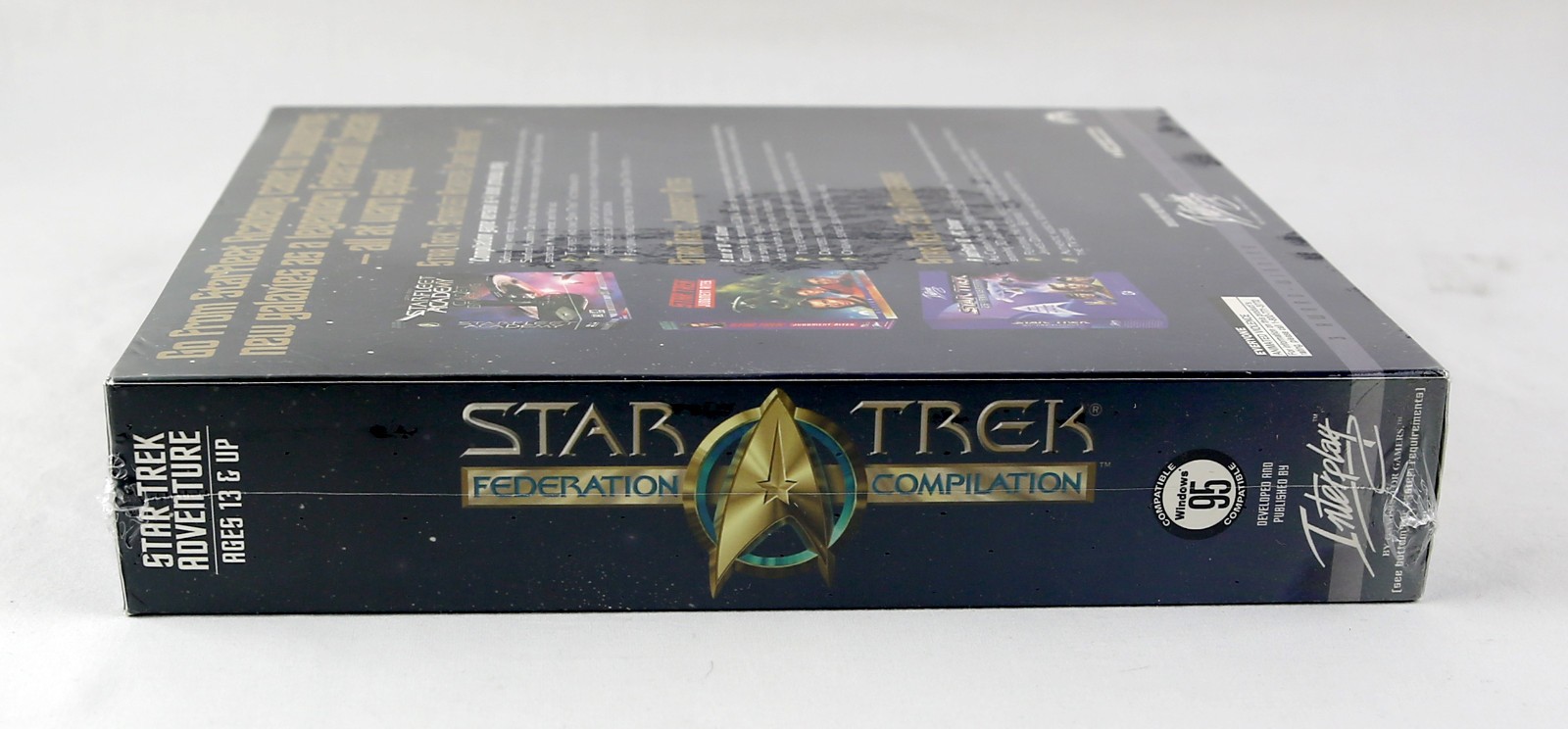 SEALED LOT Star Trek Game Lot with Interplay Production Hat RARE Big Box PC