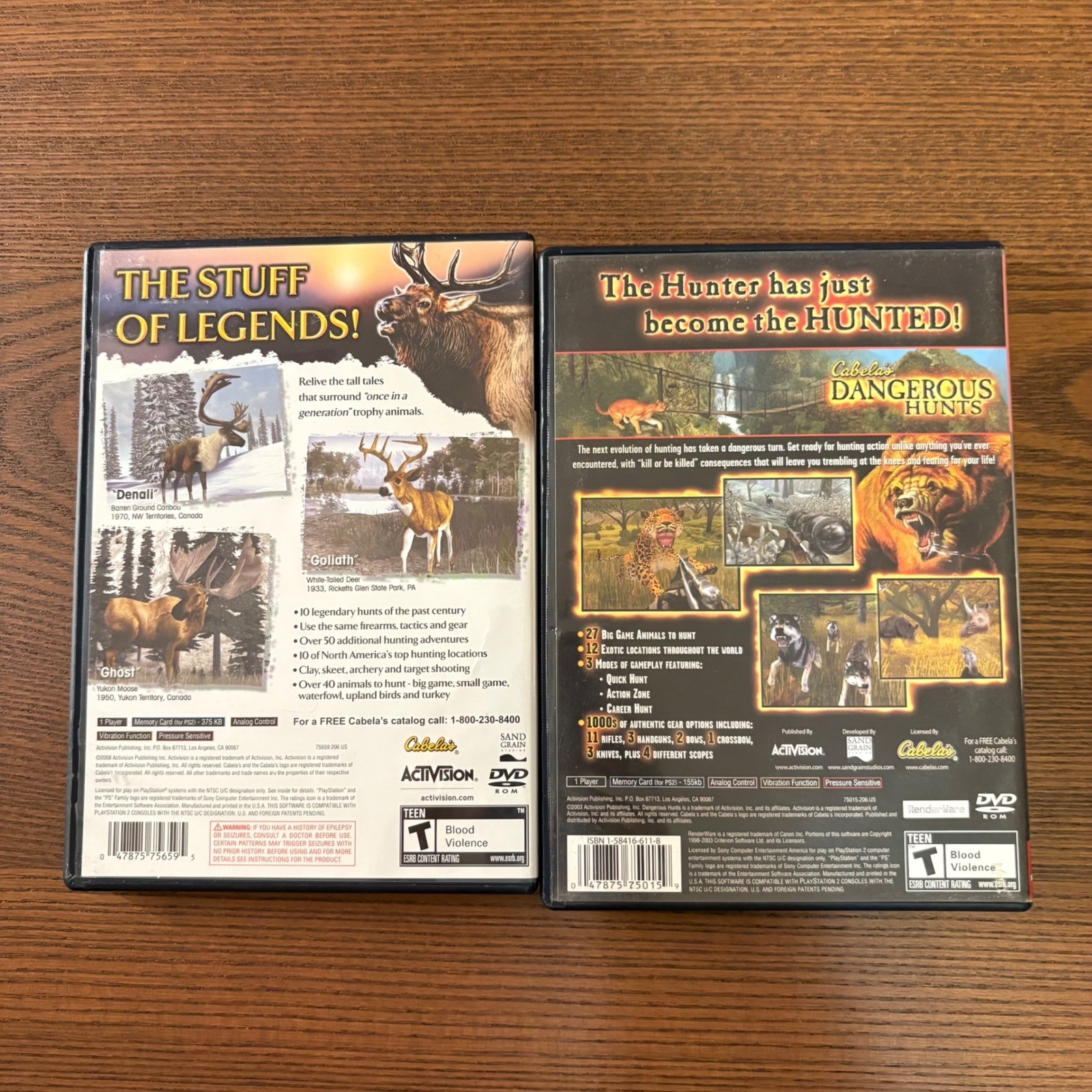 Cabela’s Hunting Games PlayStation 2 PS2 Bundle N/A Multicolor Good 2-Game Lot