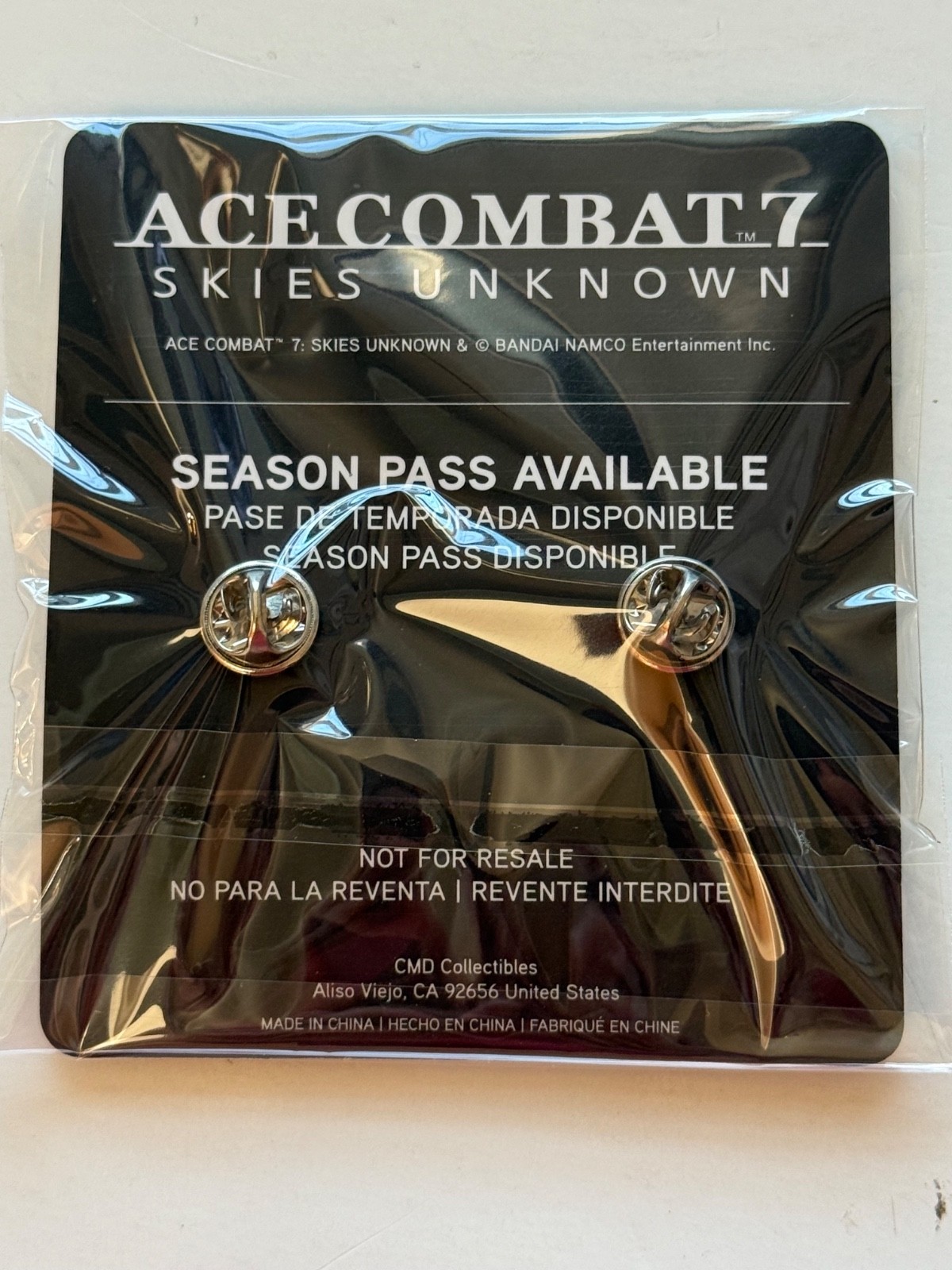 Ace Combat 7 Skies Unknown Pin Promotional Preorder Bonus Pin NEW Sealed OOP