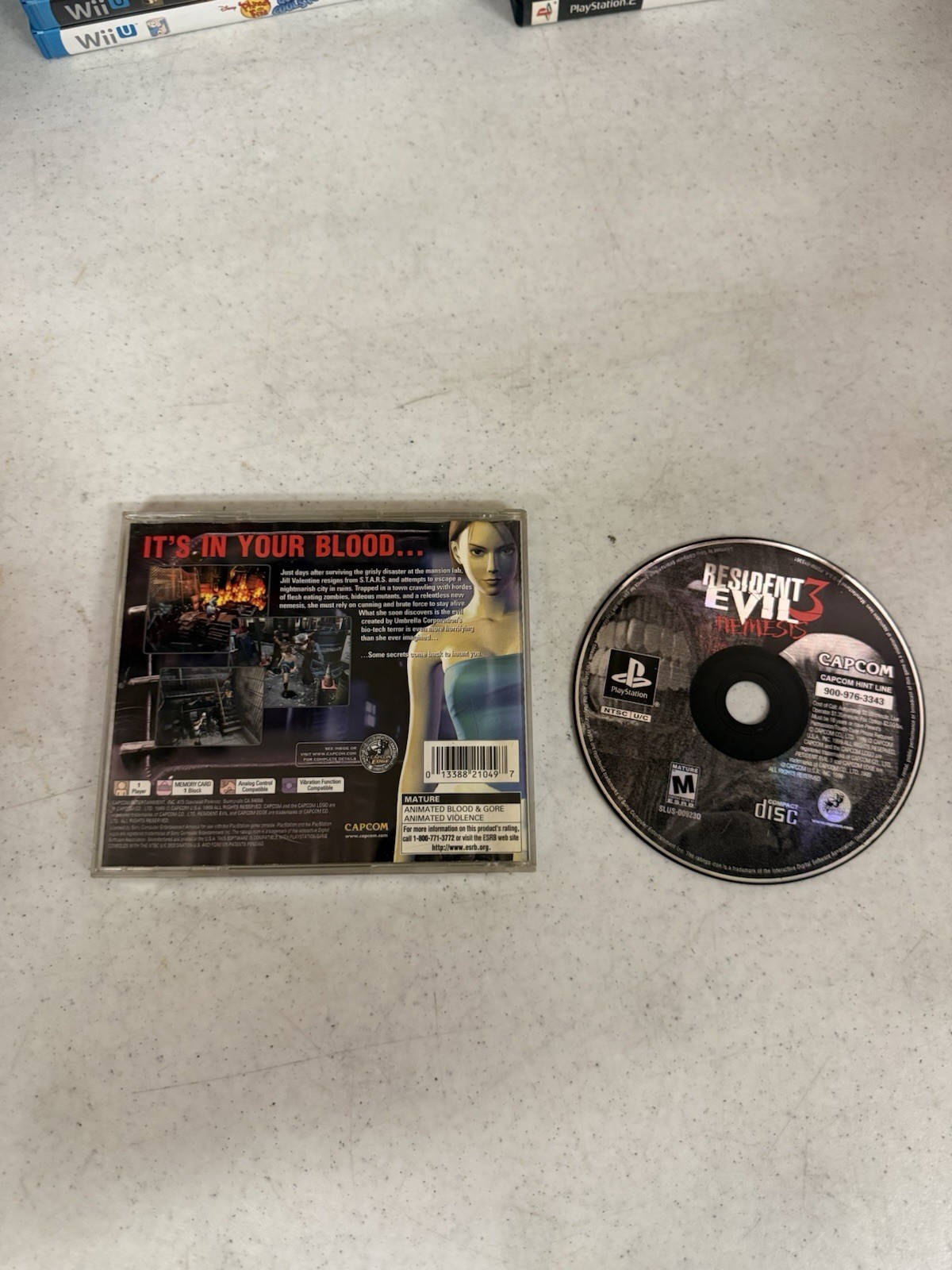 Resident Evil 3: Nemesis (PlayStation 1, 1999) PS1 Disc Only W/ Back Case Tested