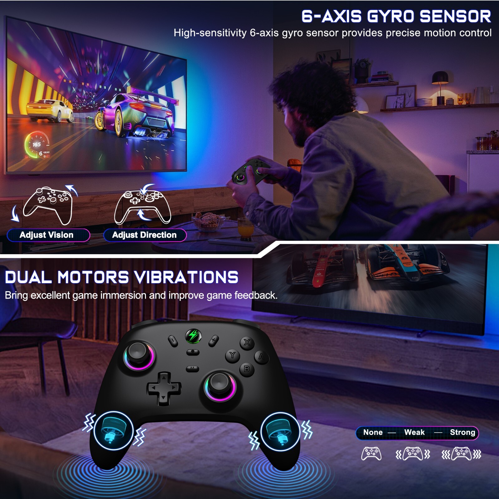 Wireless Bluetooth Controller for Android/iOS,Nintendo switch/OLED,PC Controller