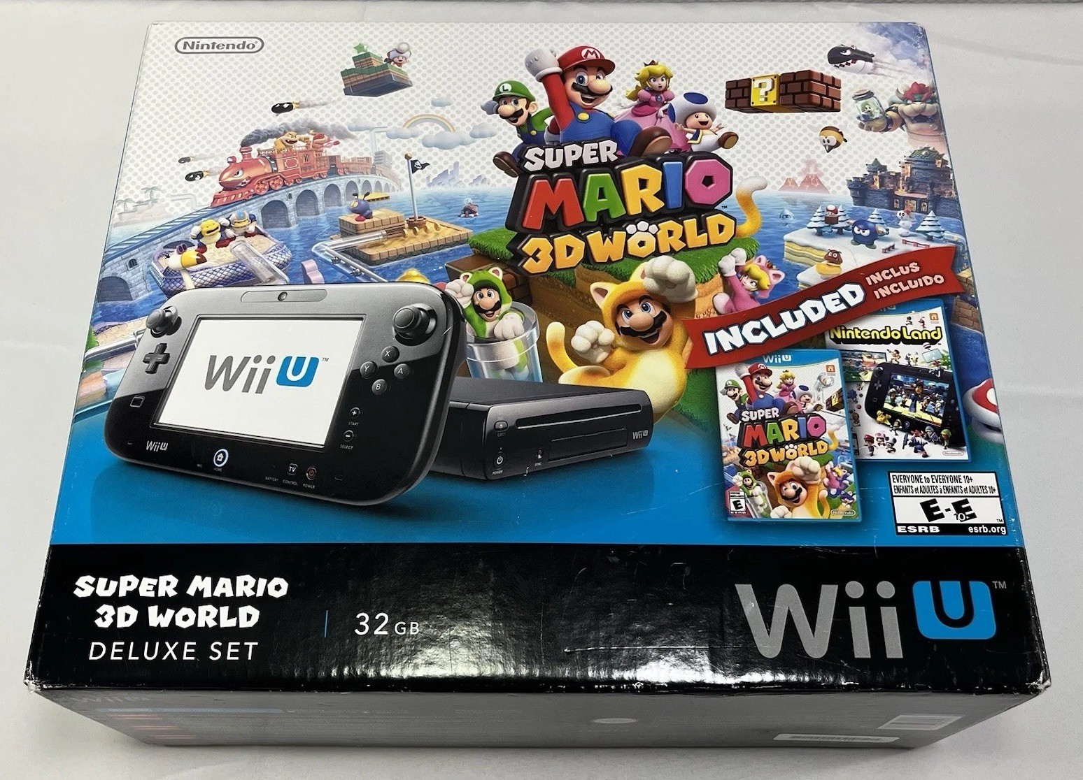 Nintendo Wii U 32 GB Super Mario 3D World Deluxe Set – Black CIB W/ Games WORKS