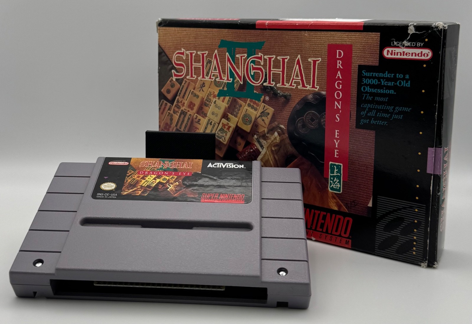 Super Nintendo SNES Shanghai II Dragon’s Eye, Game, Box, Verified Working