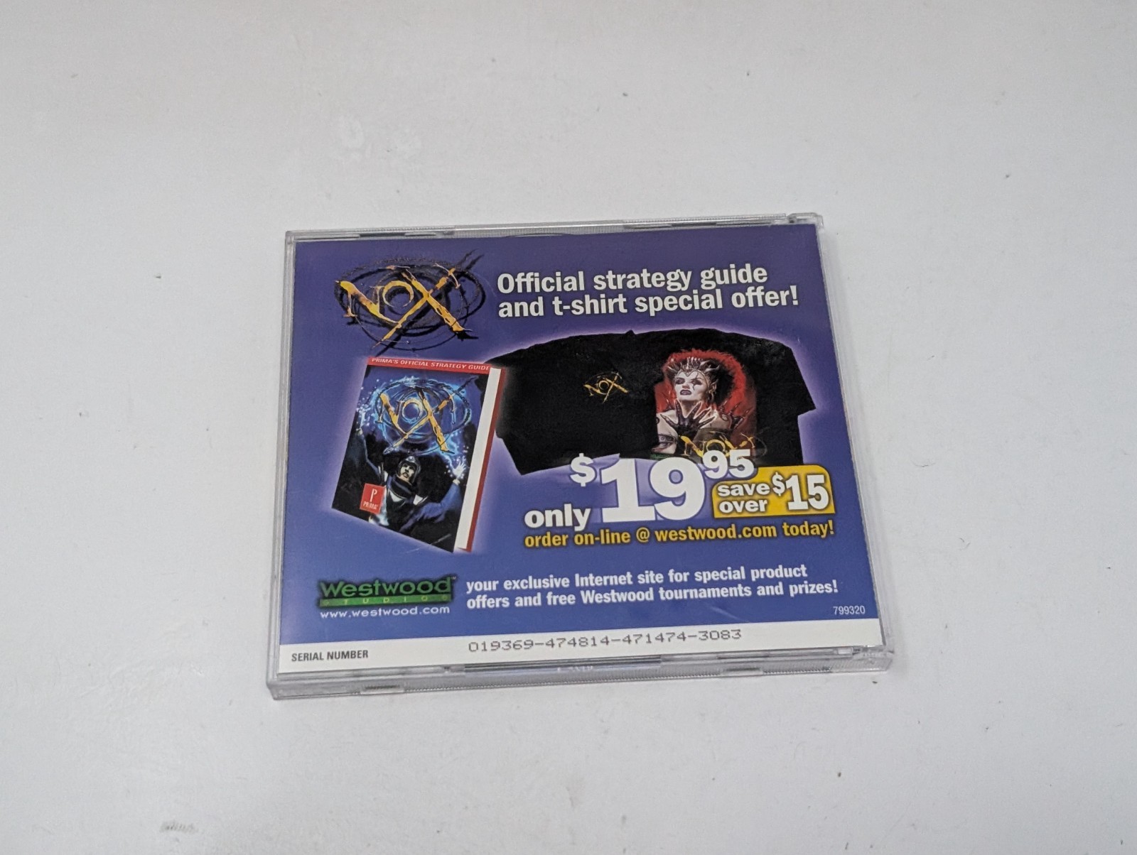 Nox PC CD-ROM 2000 Westwood Studios Action RPG 2-Disc Set Vintage Video Game
