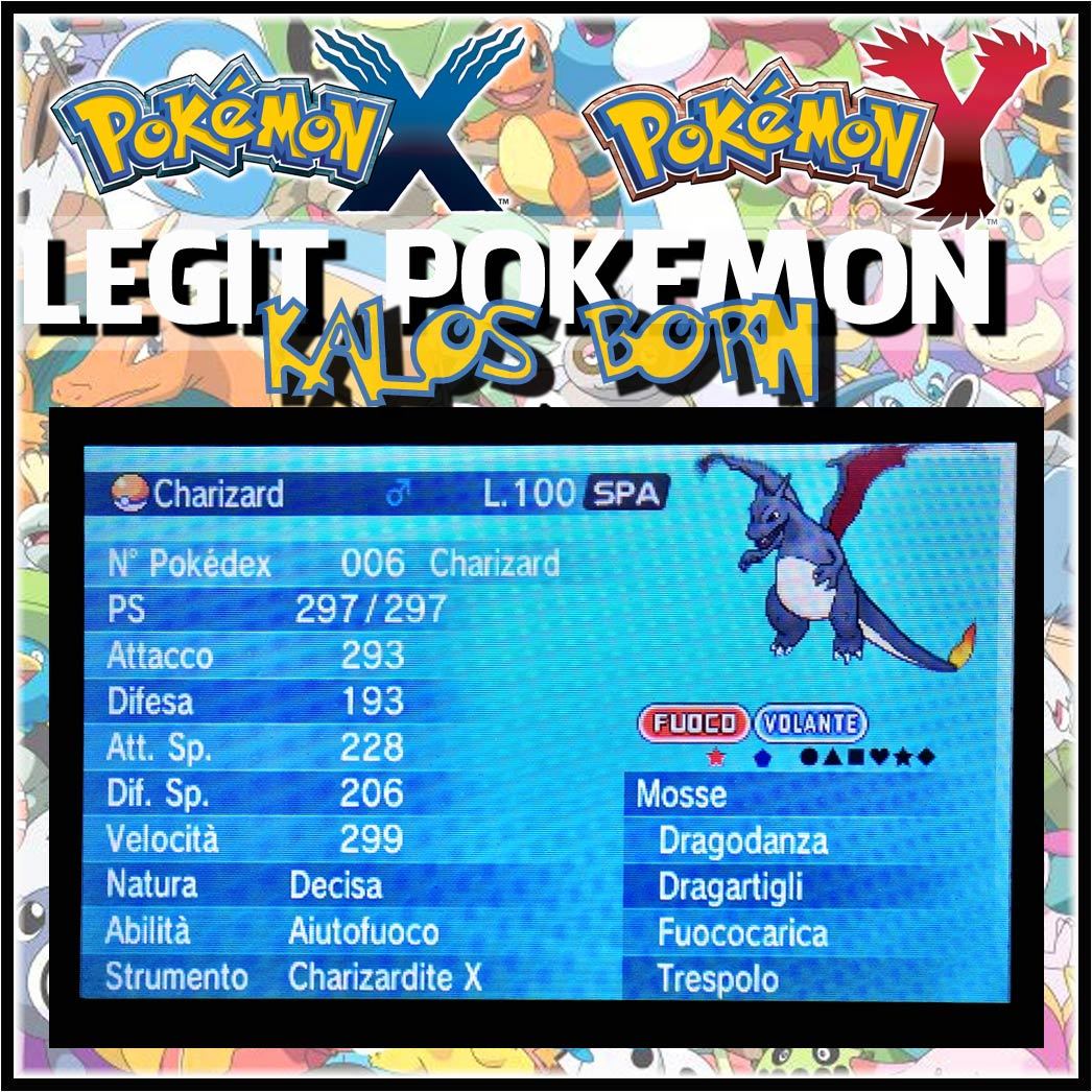 6GEN LEGIT POKEMON • SHINY MEGA Charizard X 6IV KALOS BORN X Y ORAS S&M ULTRA