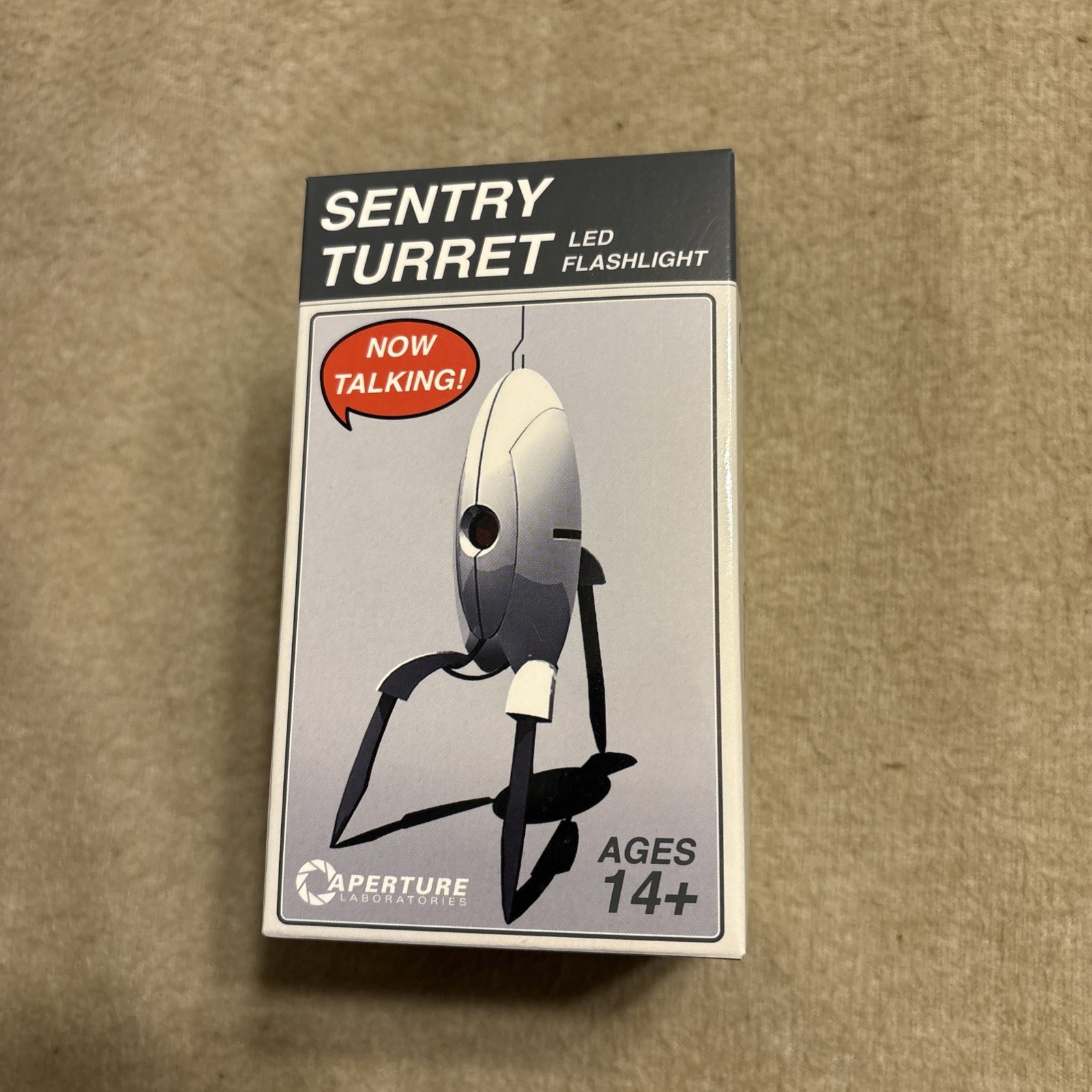 Portal 2 Sentry Turret LED Flashlight Now Talking! Aperature 2011 CIB Works!